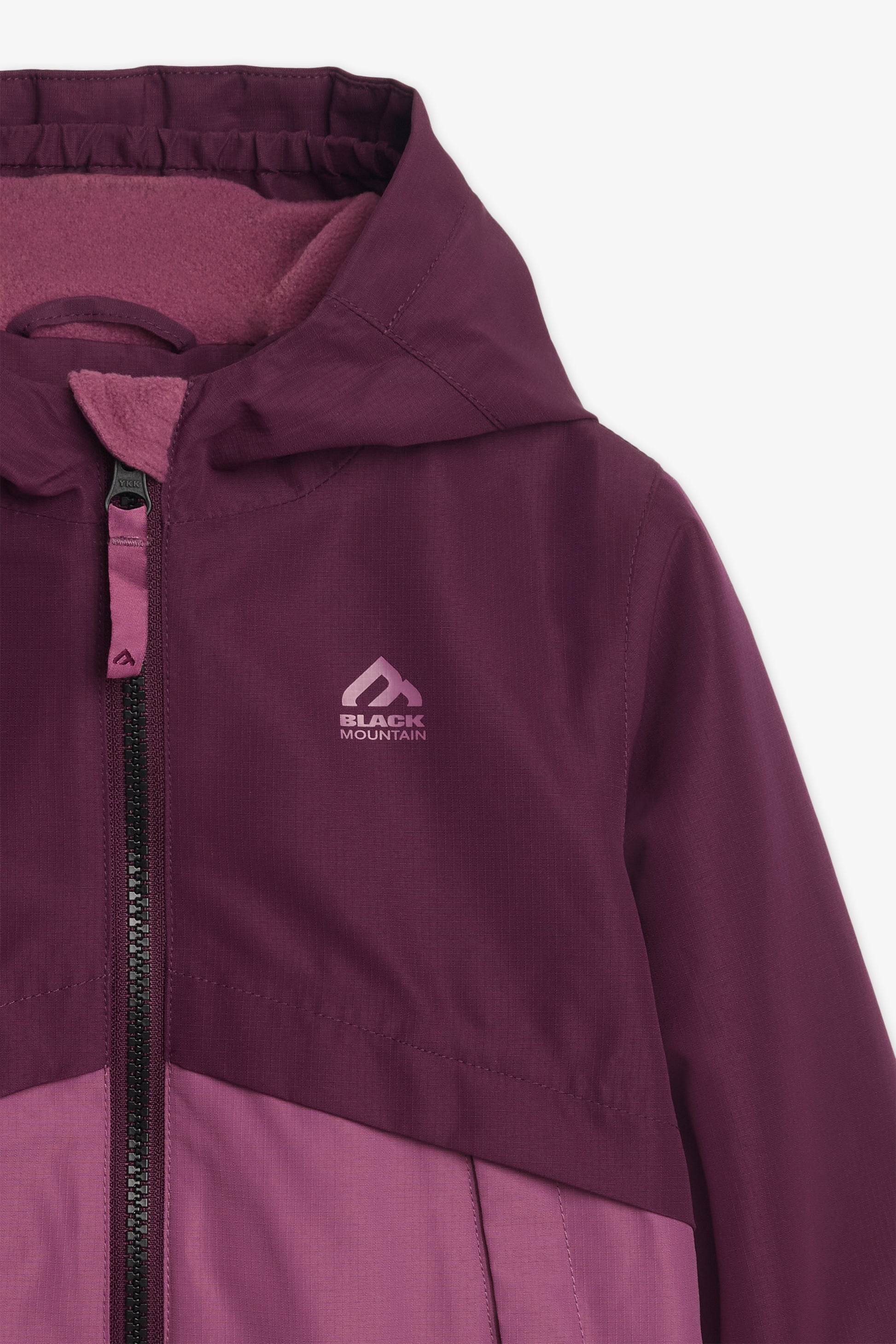 Manteau coquille BLACK MOUNTAIN de plein air - Bébé fille && PRUNE