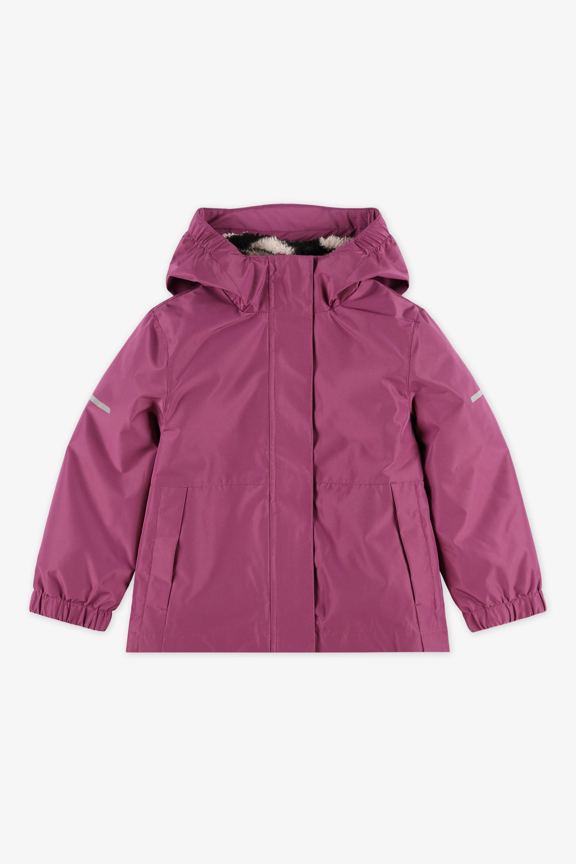 Manteau coquille TAG léger en pongee - Enfant fille && RAISIN