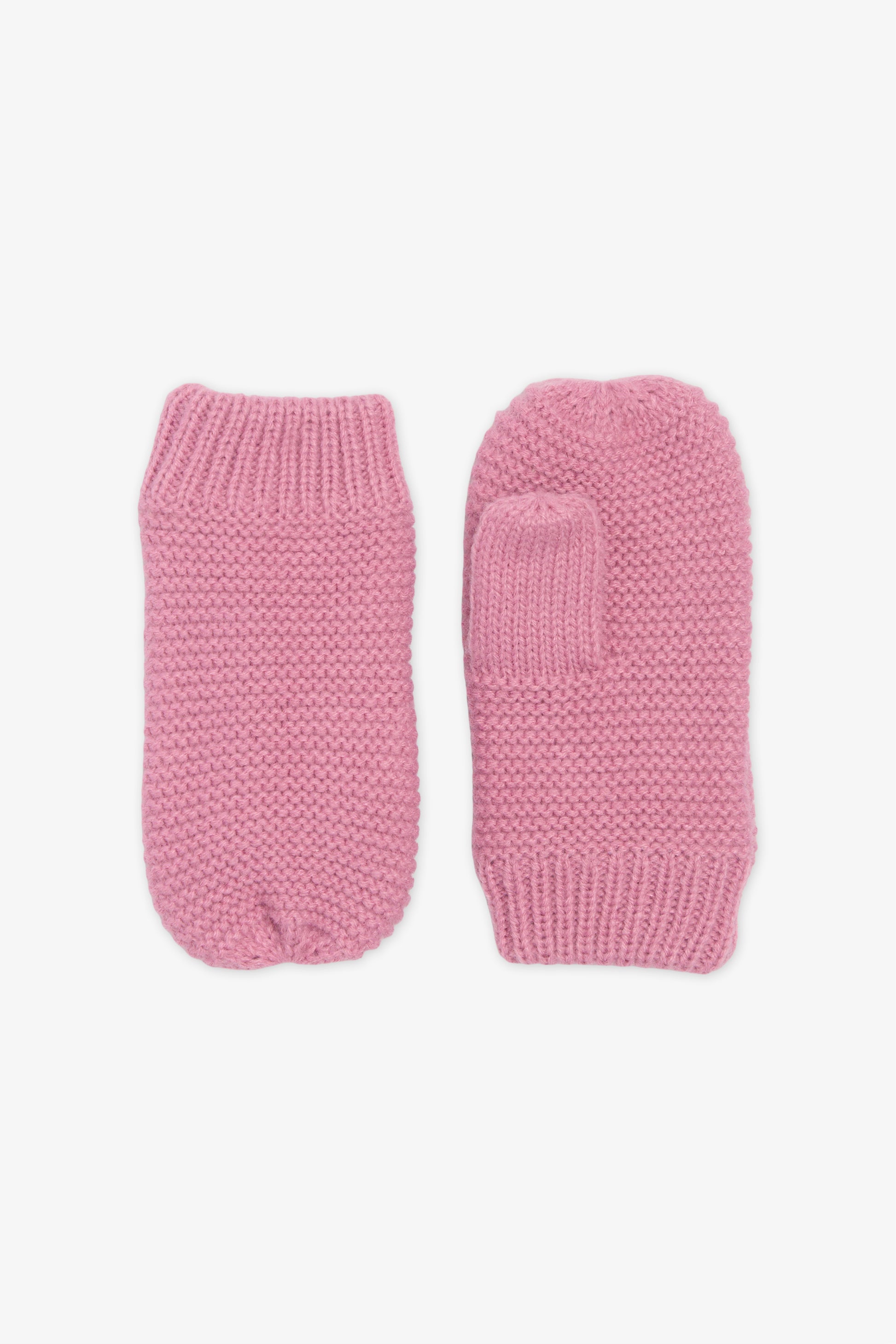Mitaines de ville TAG en tricot chaleureux - Enfant fille && VIEUX ROSE