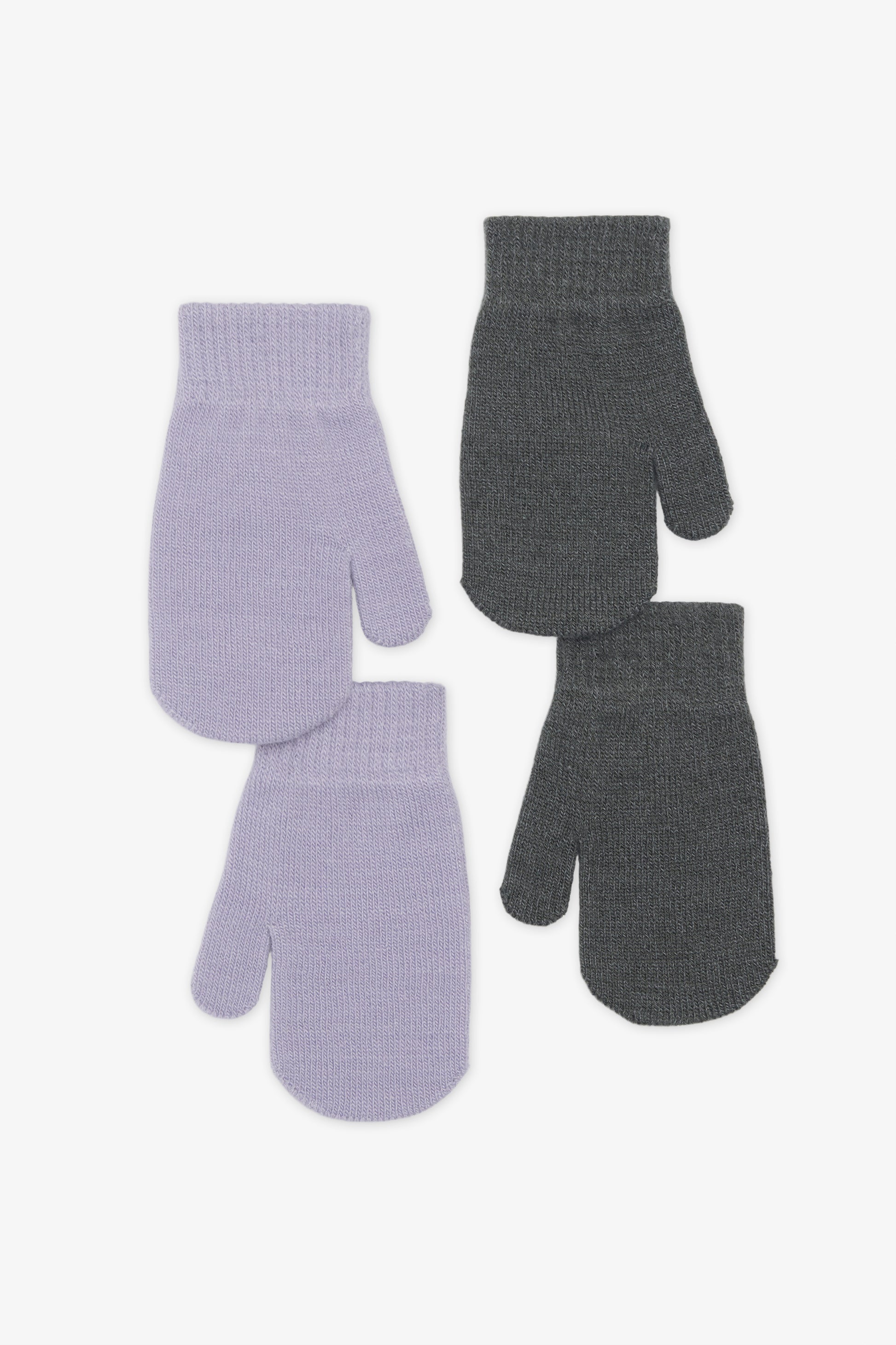 Duo de mitaines TAG en tricot doux - Enfant fille && LILAS
