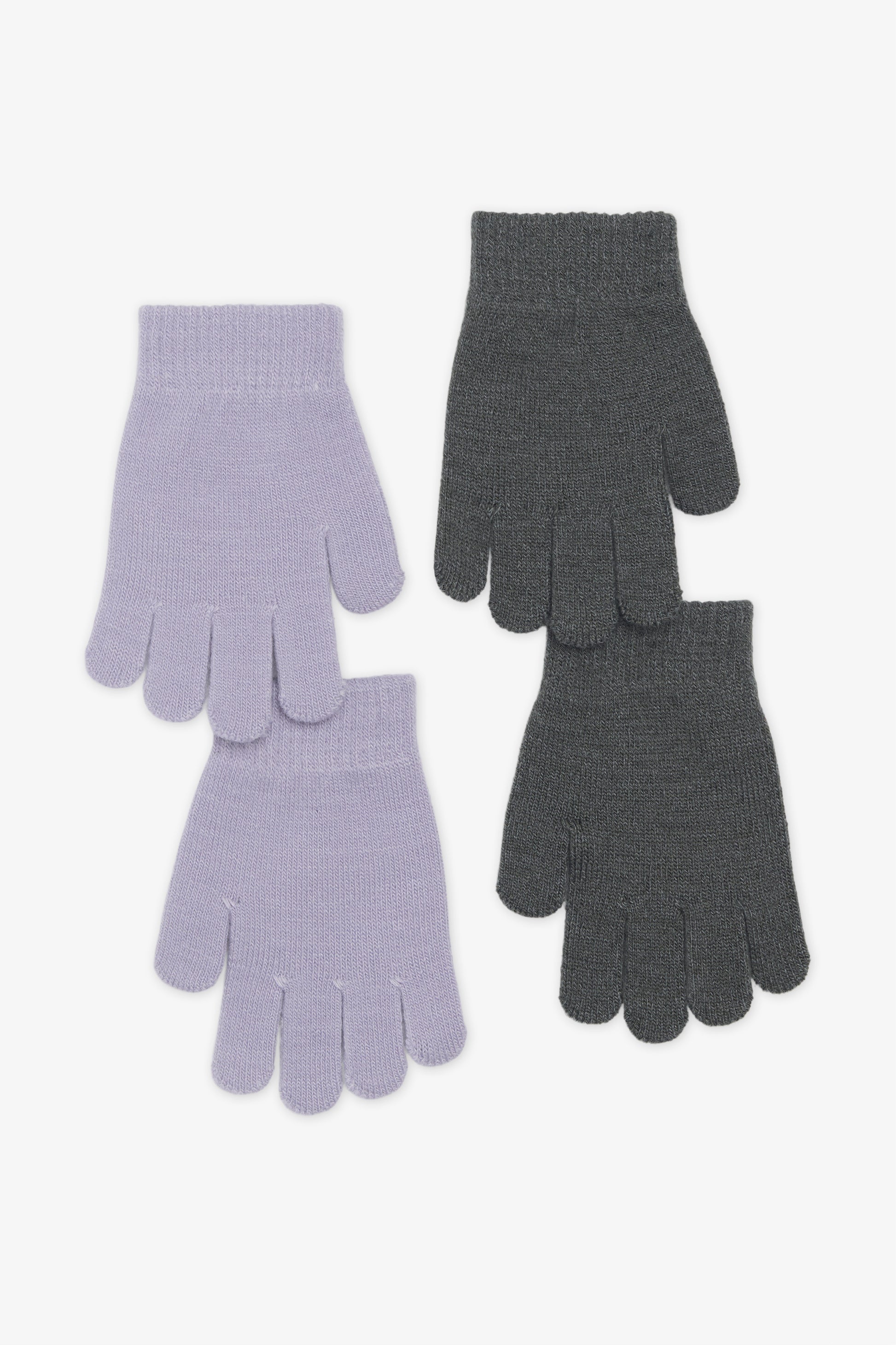 Duo de gants de ville TAG en tricot - Enfant fille && LILAS