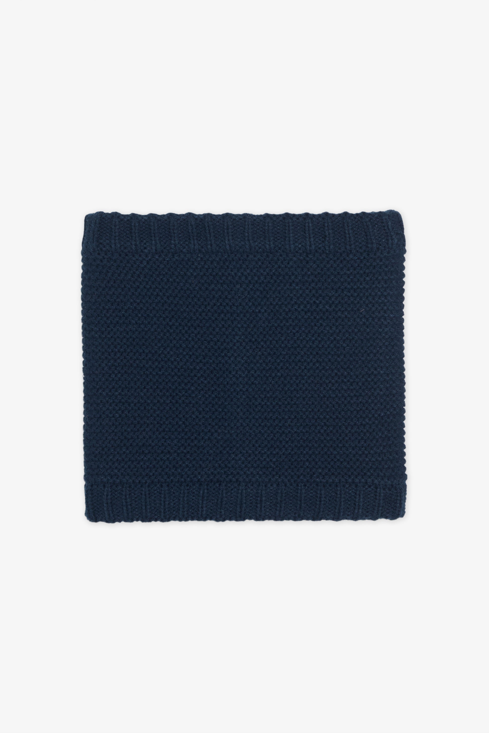 Cache-cou tube TAG en tricot - Enfant garçon && MARIN