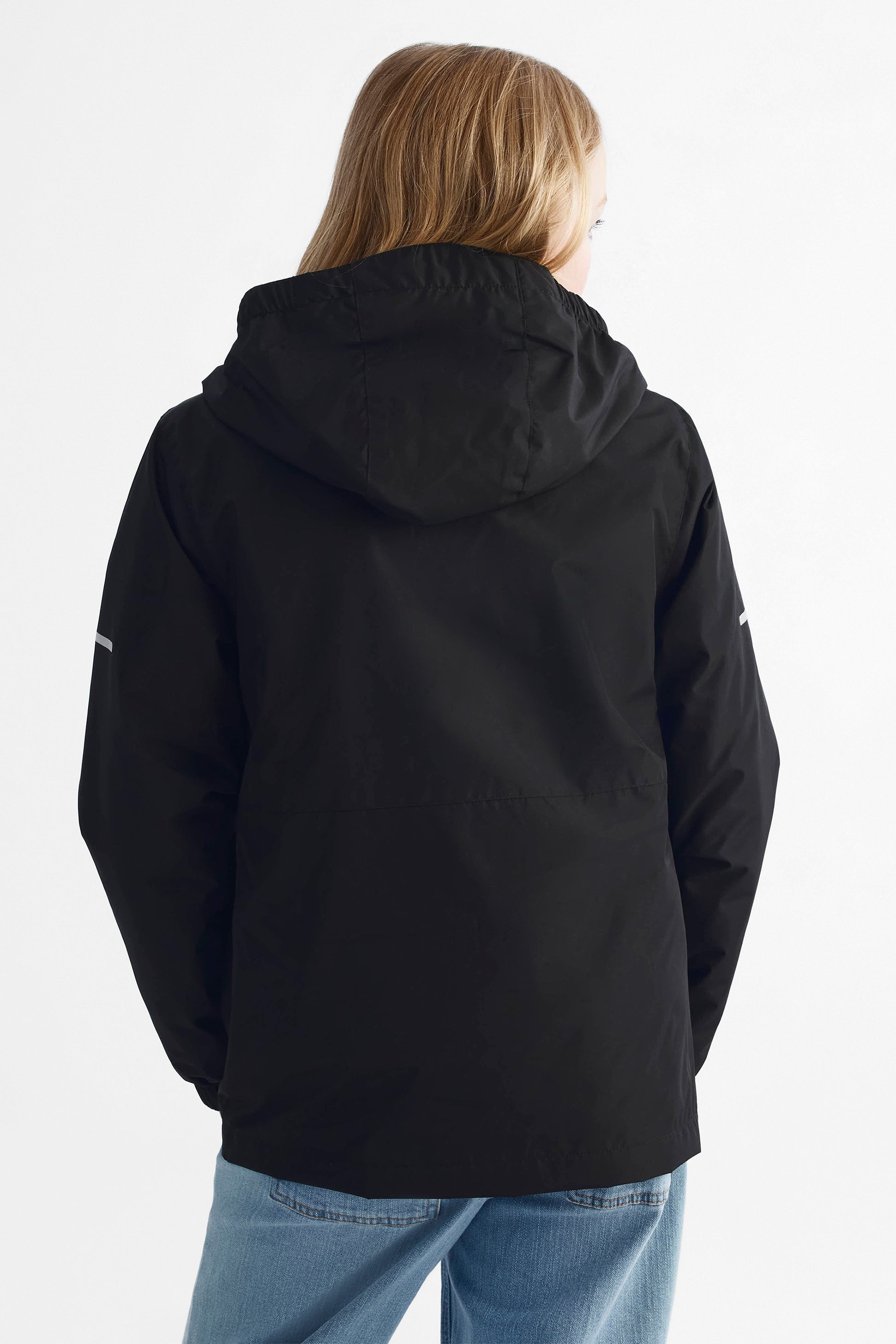 Manteau coquille en pongé léger - Ado fille && NOIR
