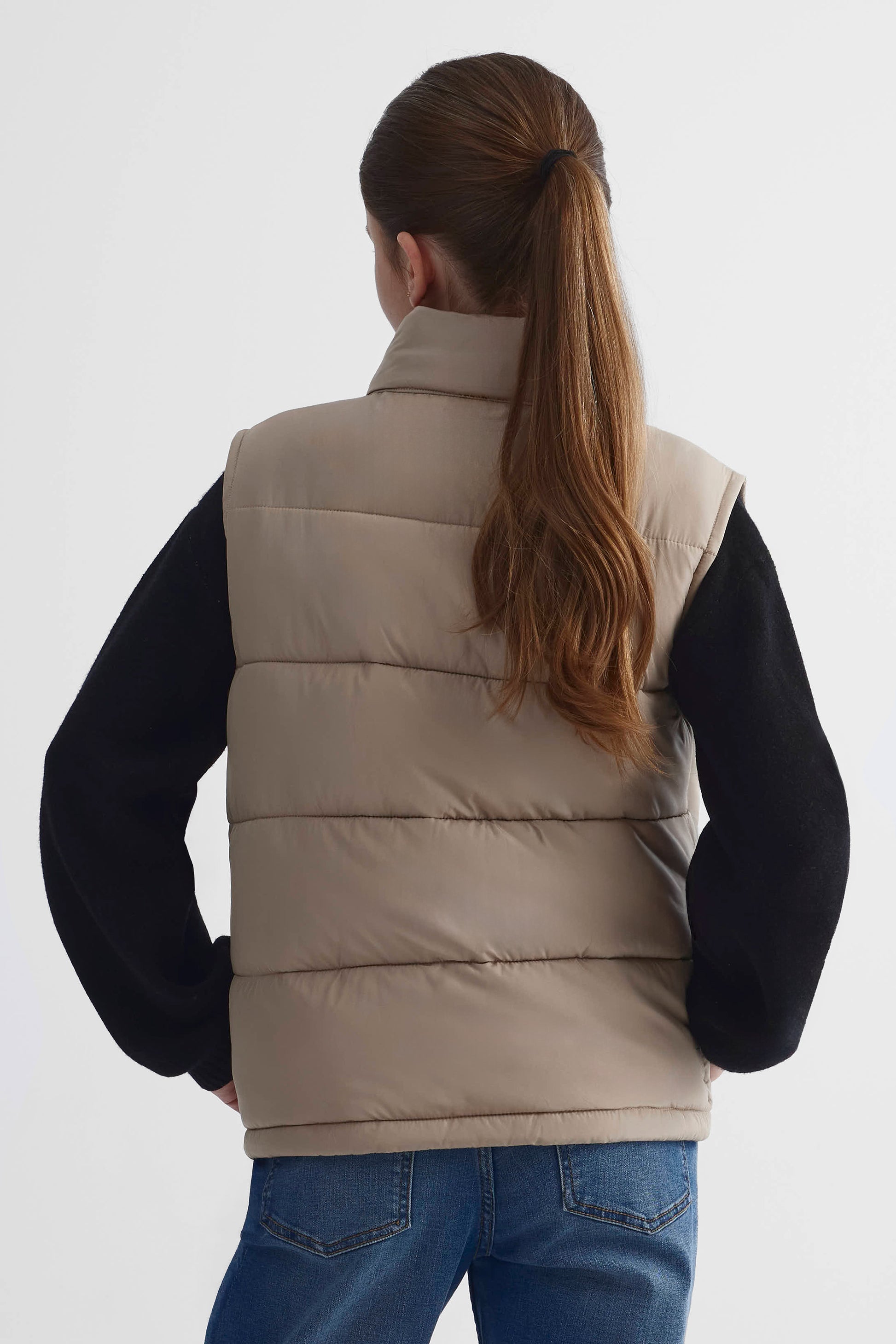 Veste sans manches en taffetas - Ado fille && BEIGE