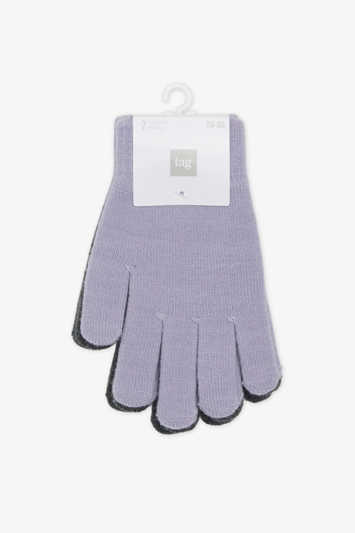 Emballage double de gants tricotés - Ado fille && RAISIN