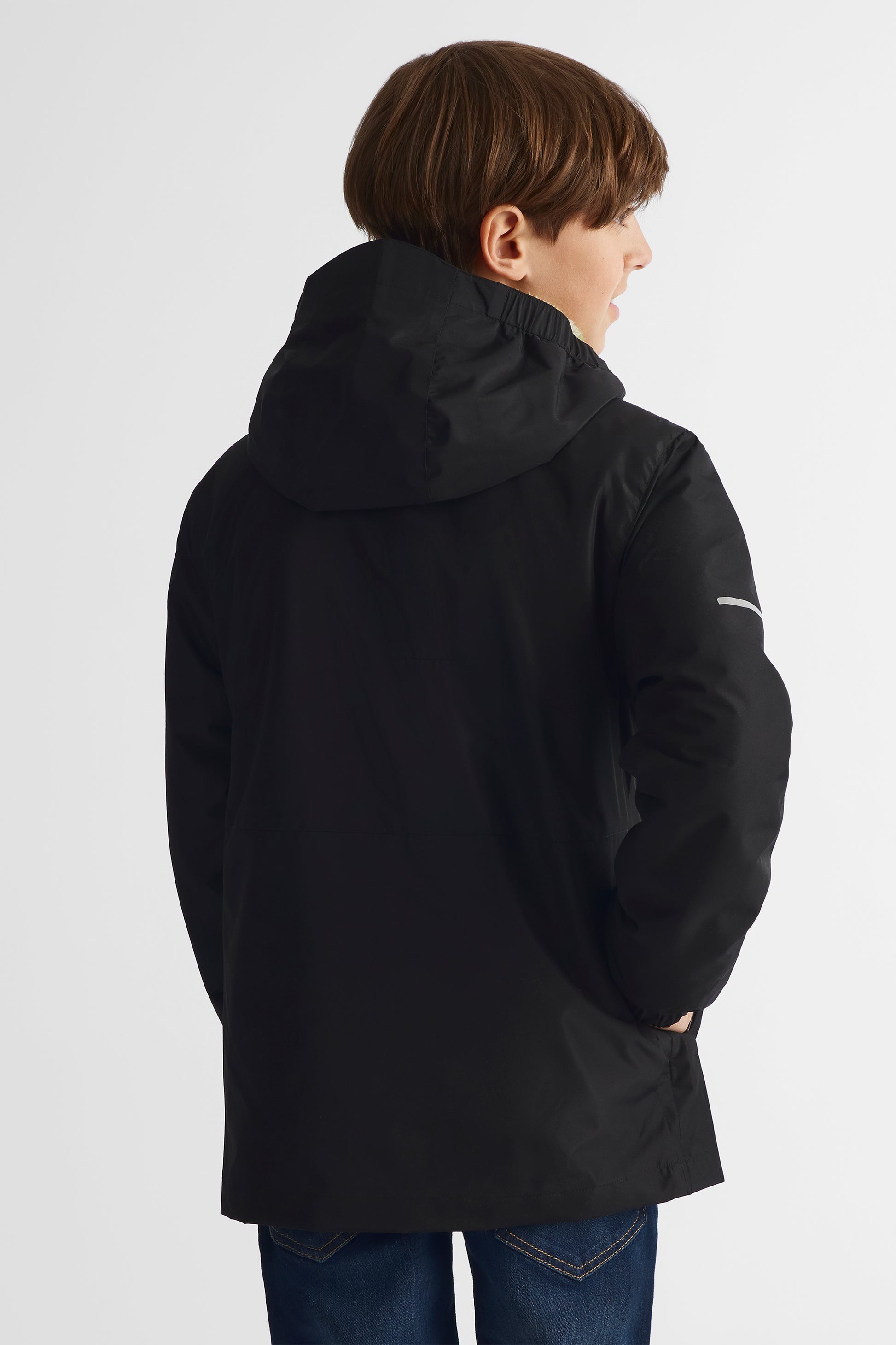 Manteau coquille pongée TAG - Ado garçon && NOIR