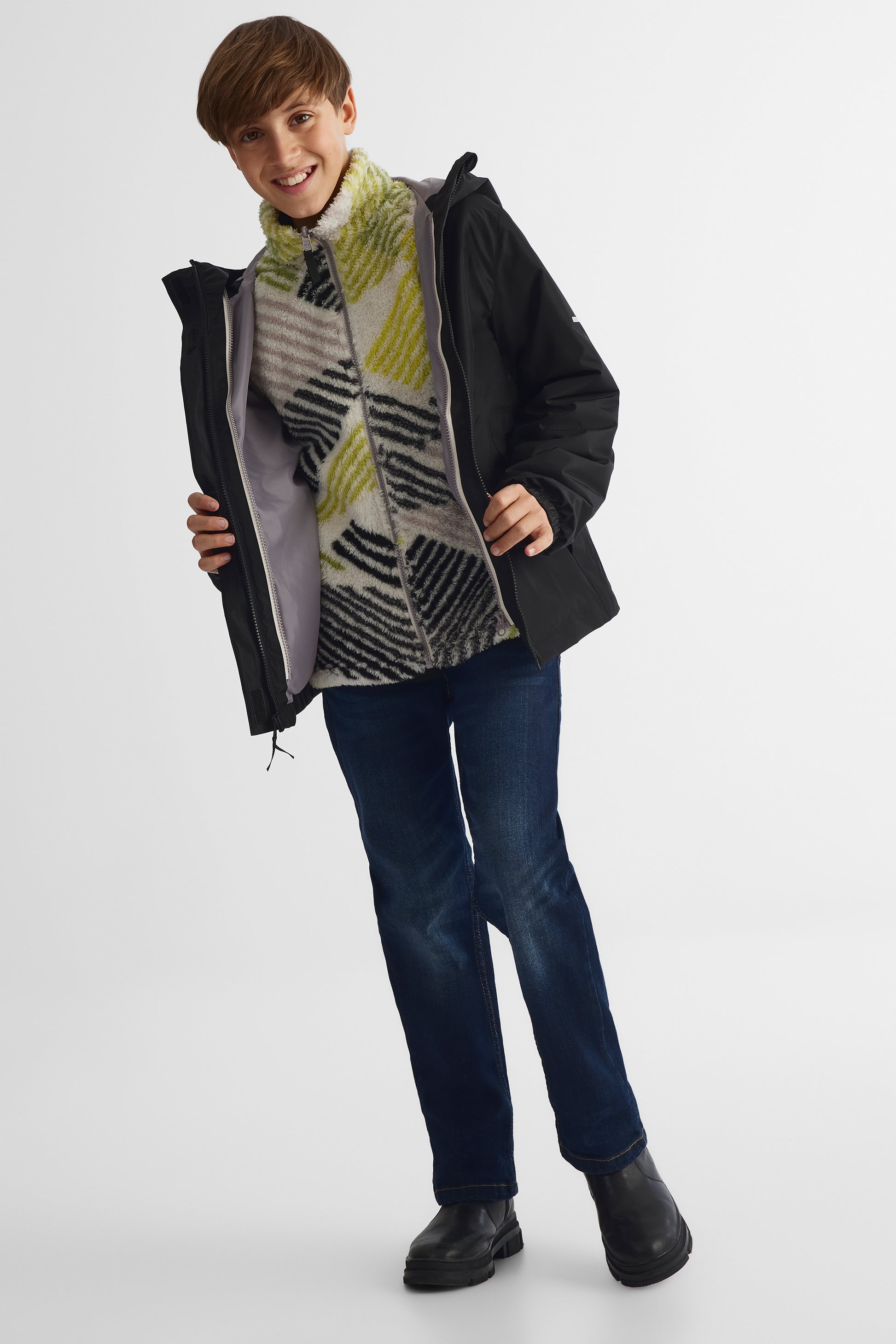 Manteau coquille pongée TAG - Ado garçon && NOIR