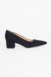 Soulier à talon carré pointu - Femme && NOIR