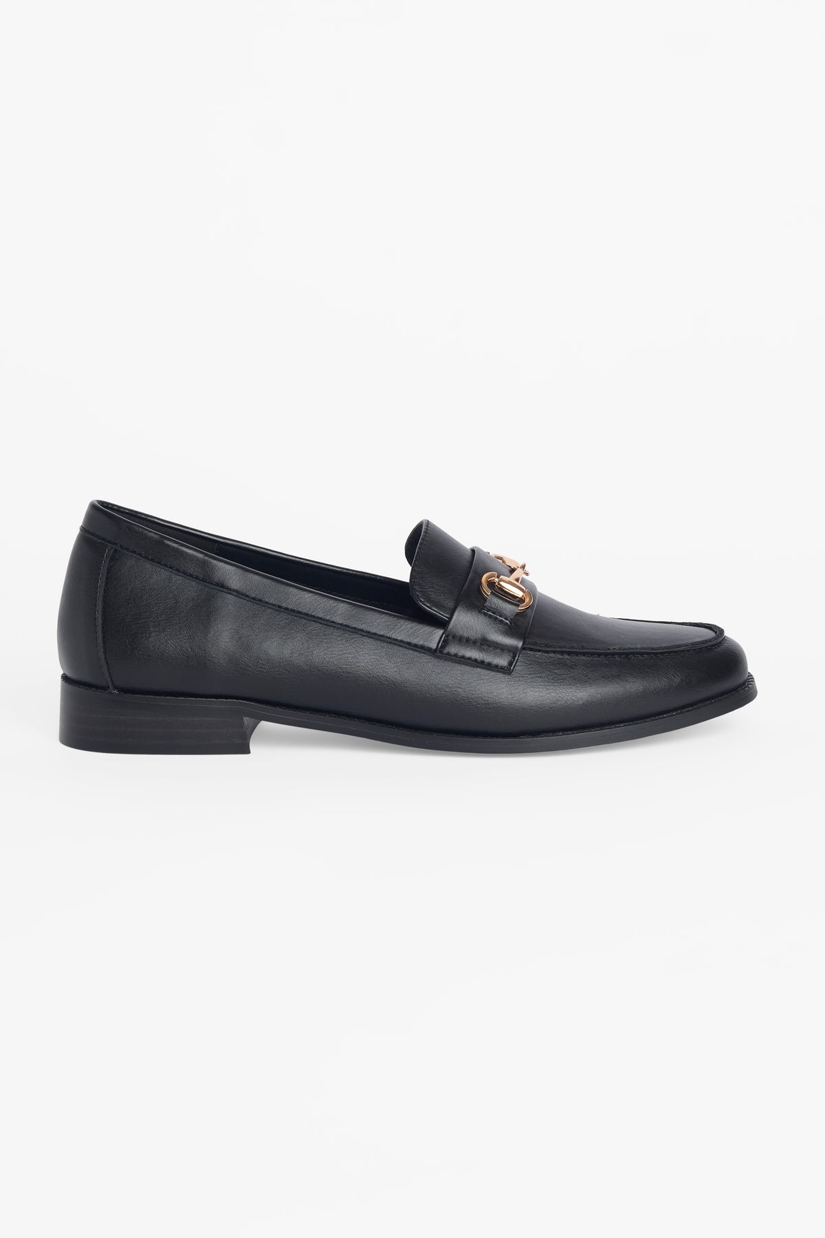 Mocassin habillé à mors doré - Femme && NOIR