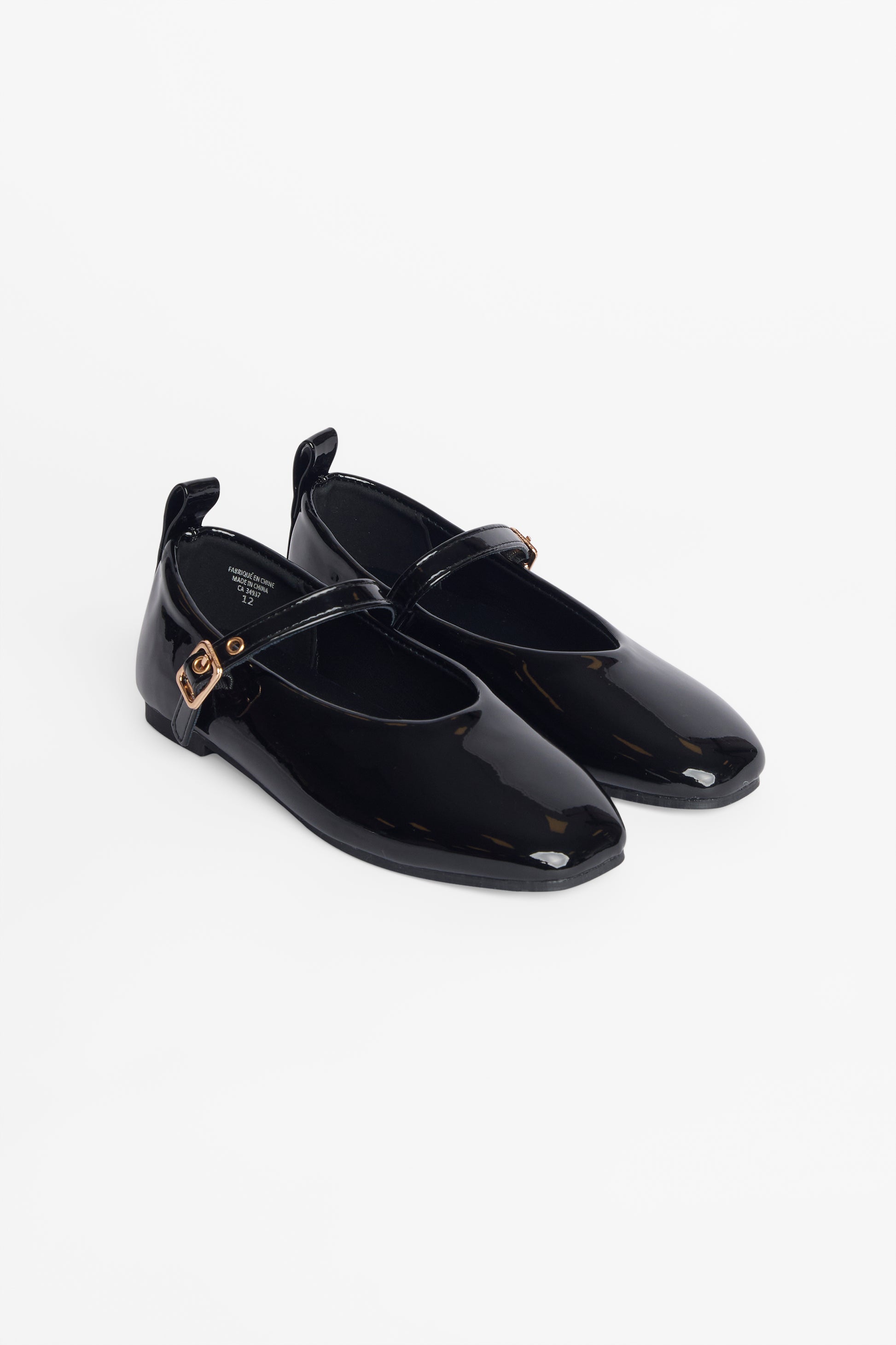 Soulier habillé en cuirette vernie - Enfant fille && NOIR