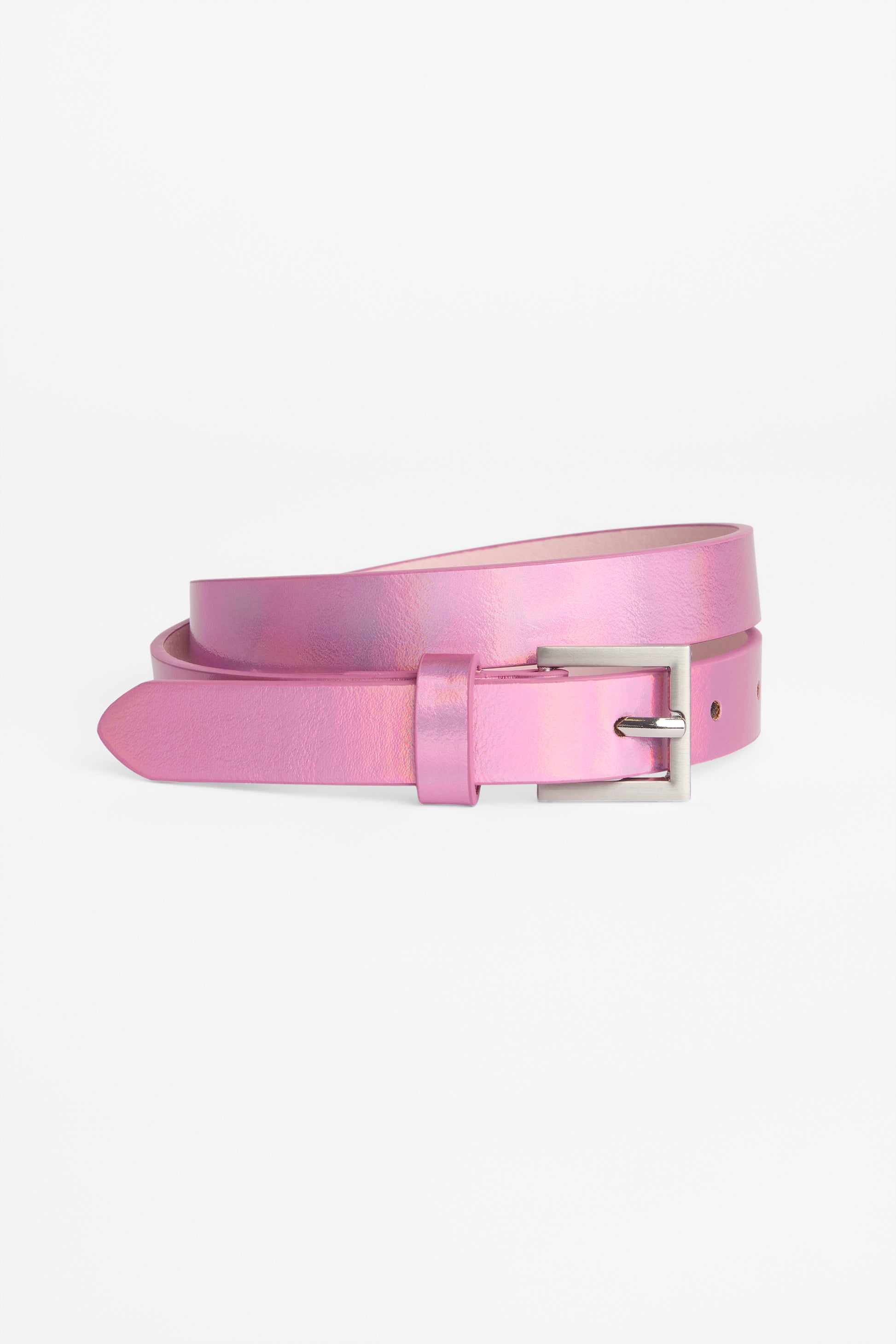 Ceinture au fini métallisé - Enfant fille && ROSE
