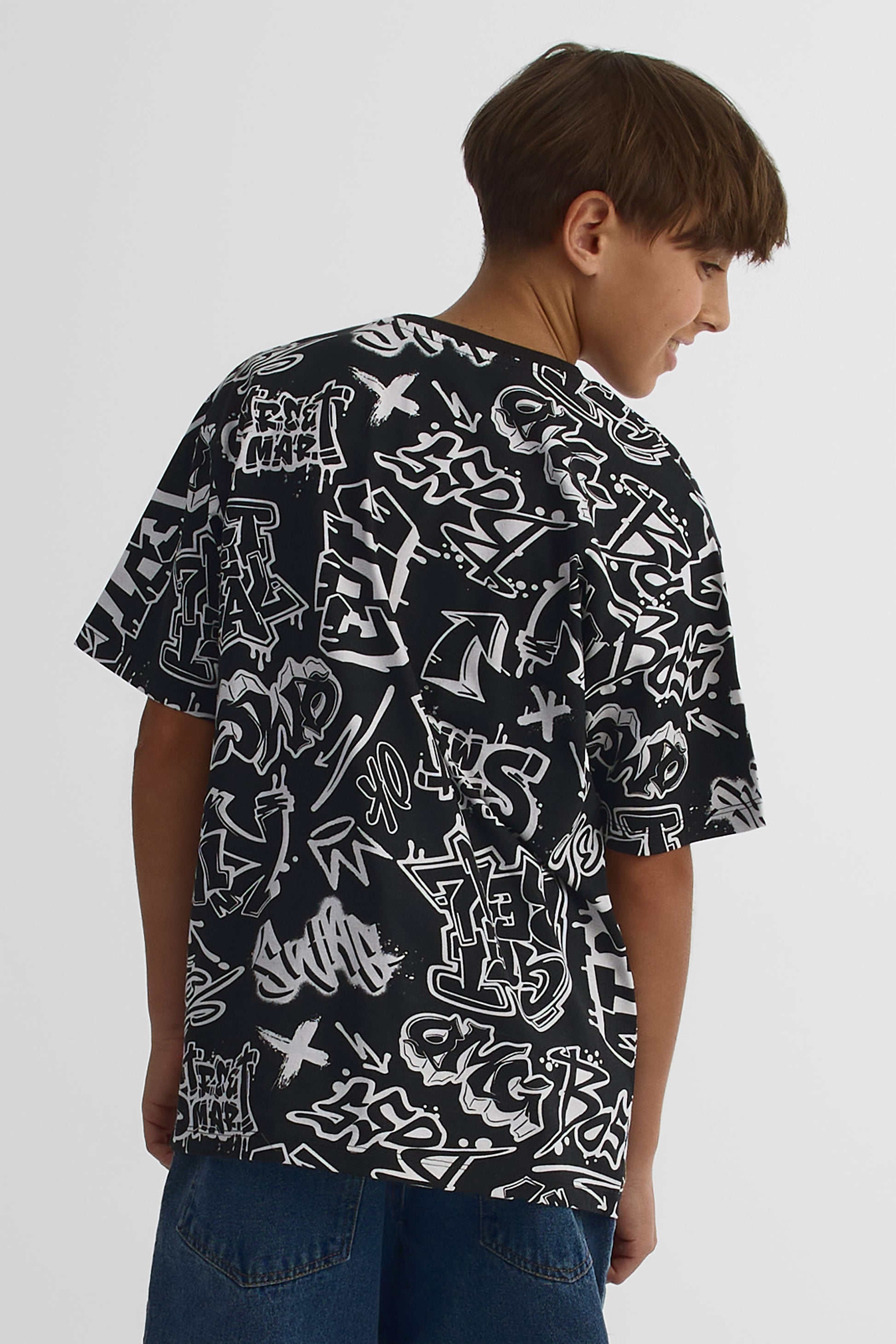 T-shirt essentiel 2/25$ - Ado garçon && NOIR/MULTI