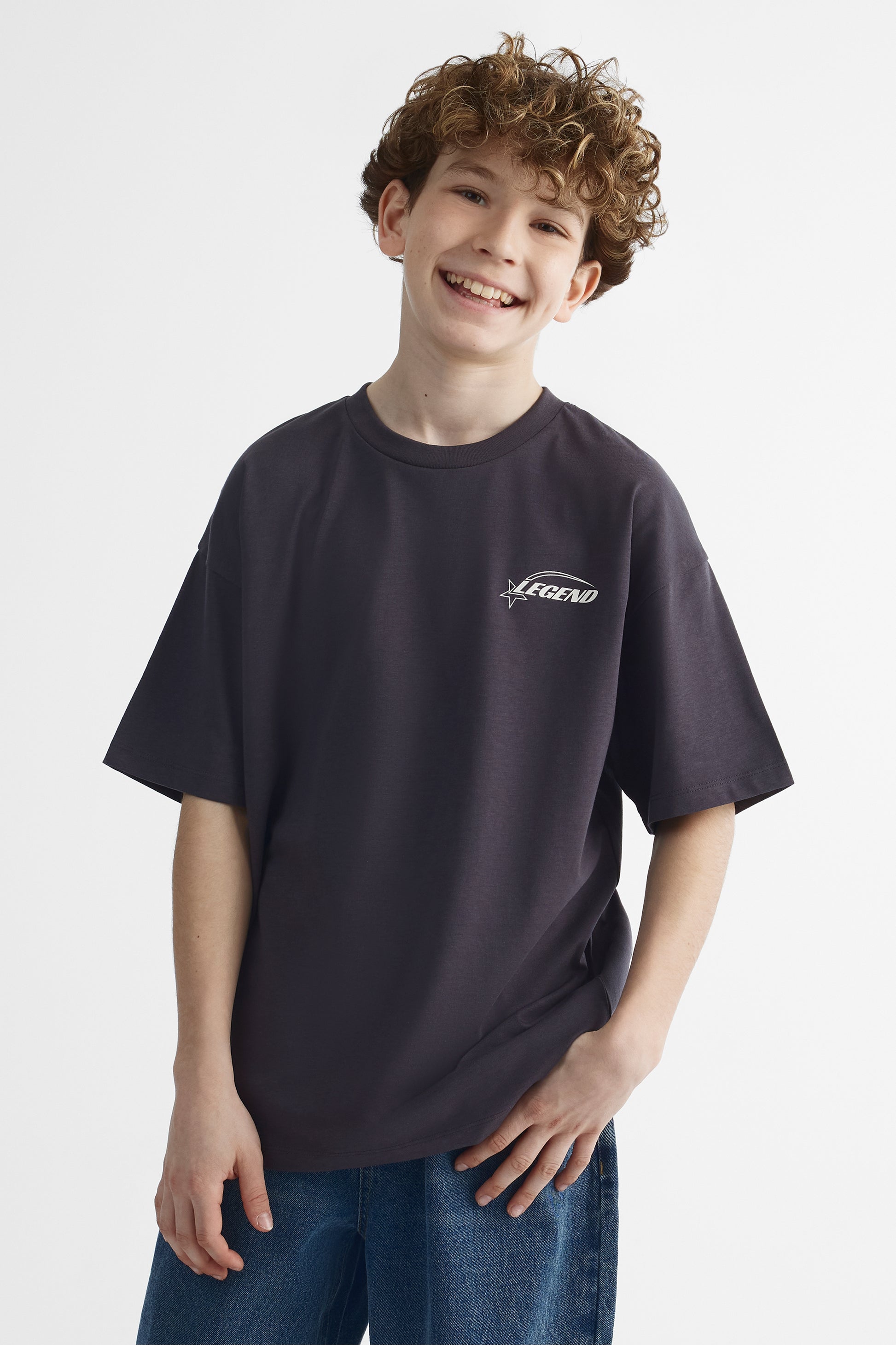 T-shirt uni 2/25$ - Ado garçon && GRIS