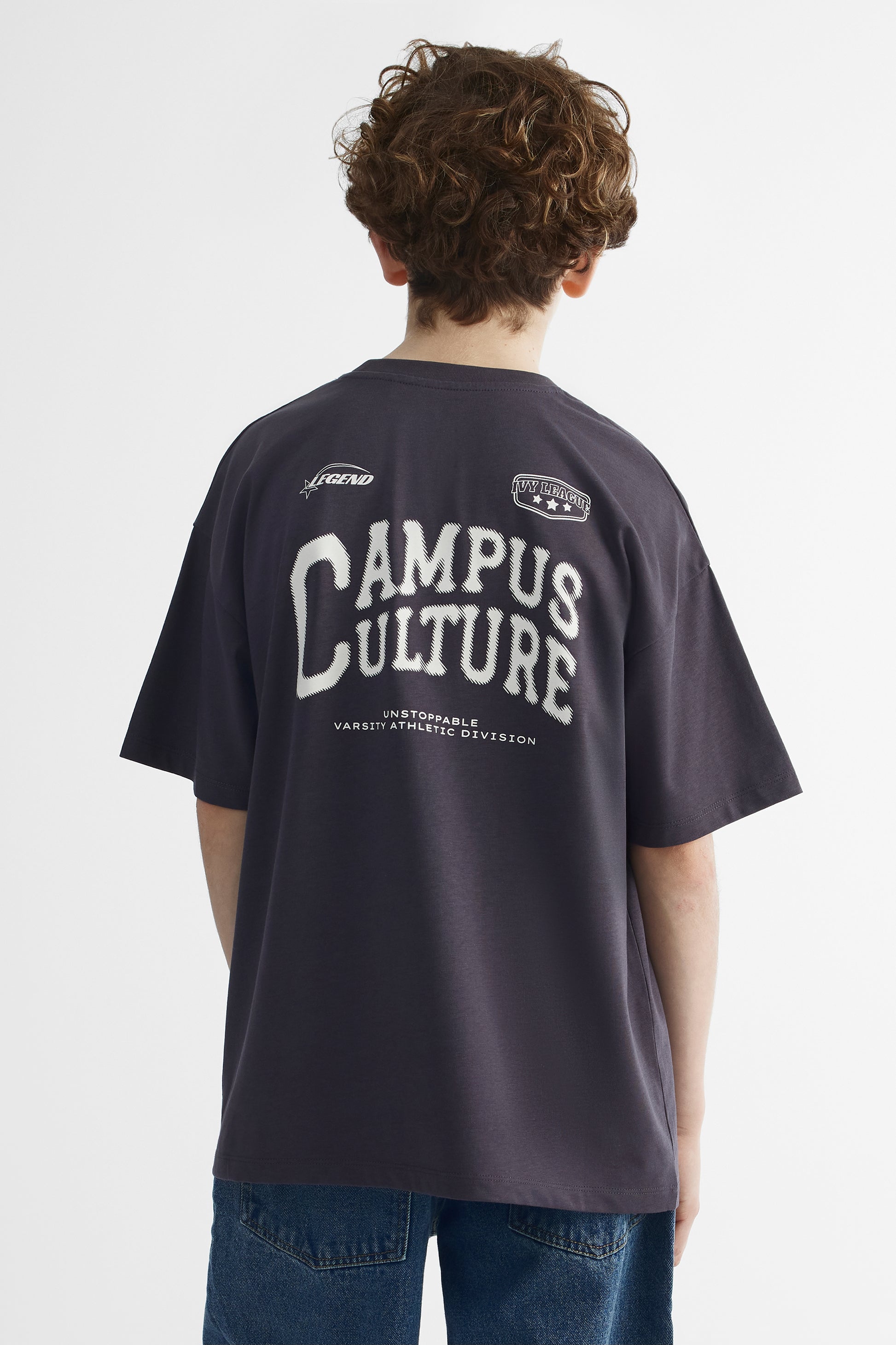 T-shirt uni 2/25$ - Ado garçon && GRIS