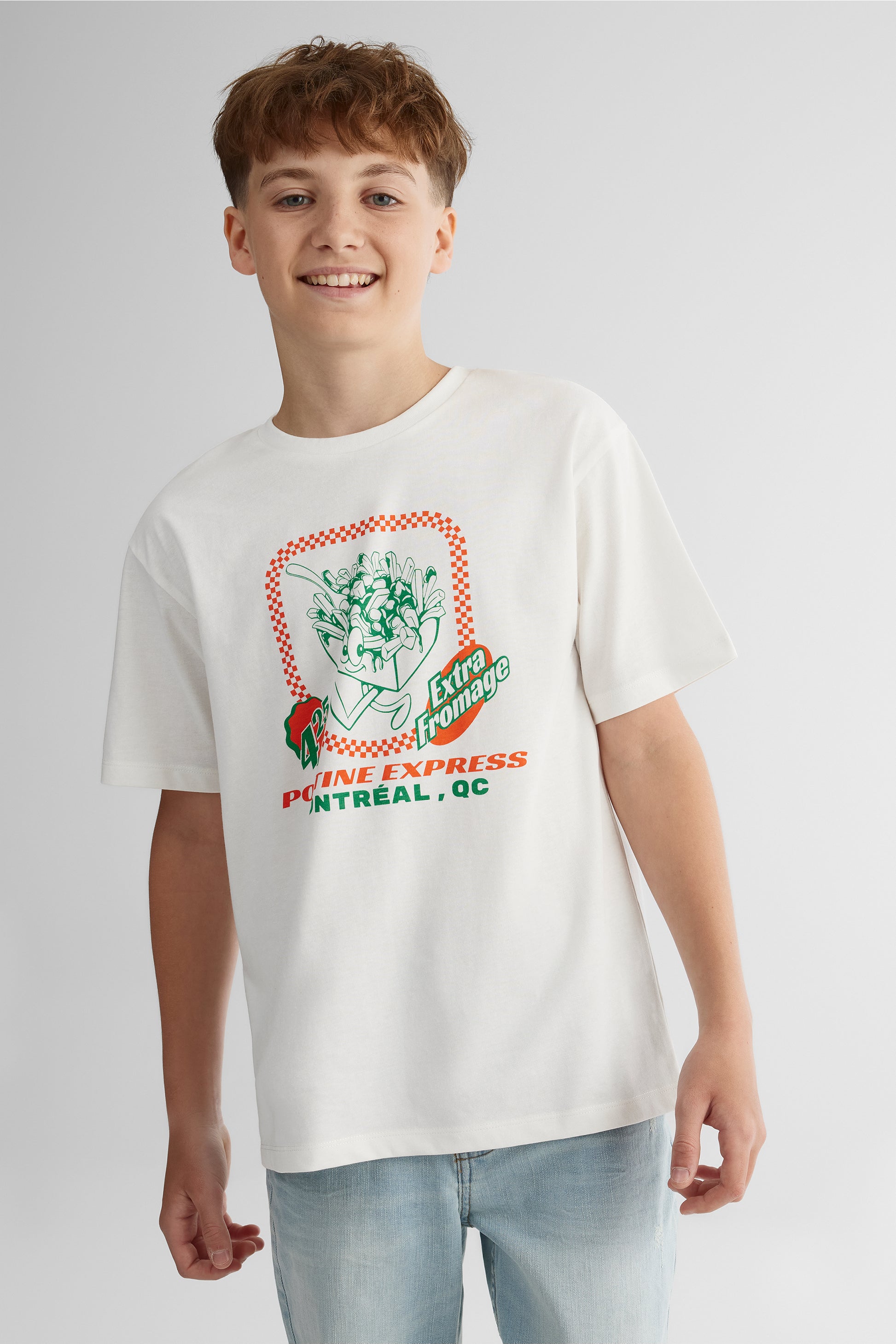 T-shirt graphique 2/25$ - Ado garçon && BLANC