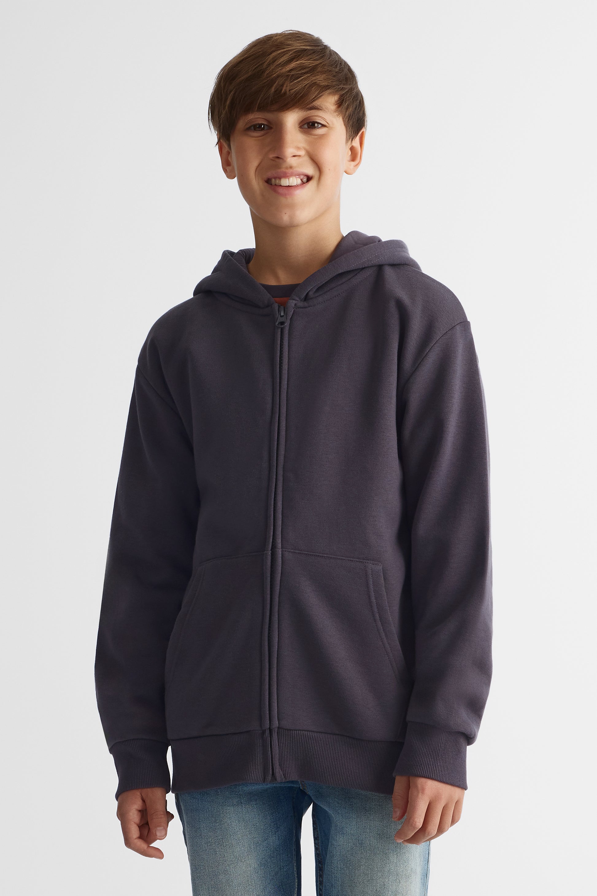 Veste ouatée à fermeture éclair - Ado garçon && GRIS
