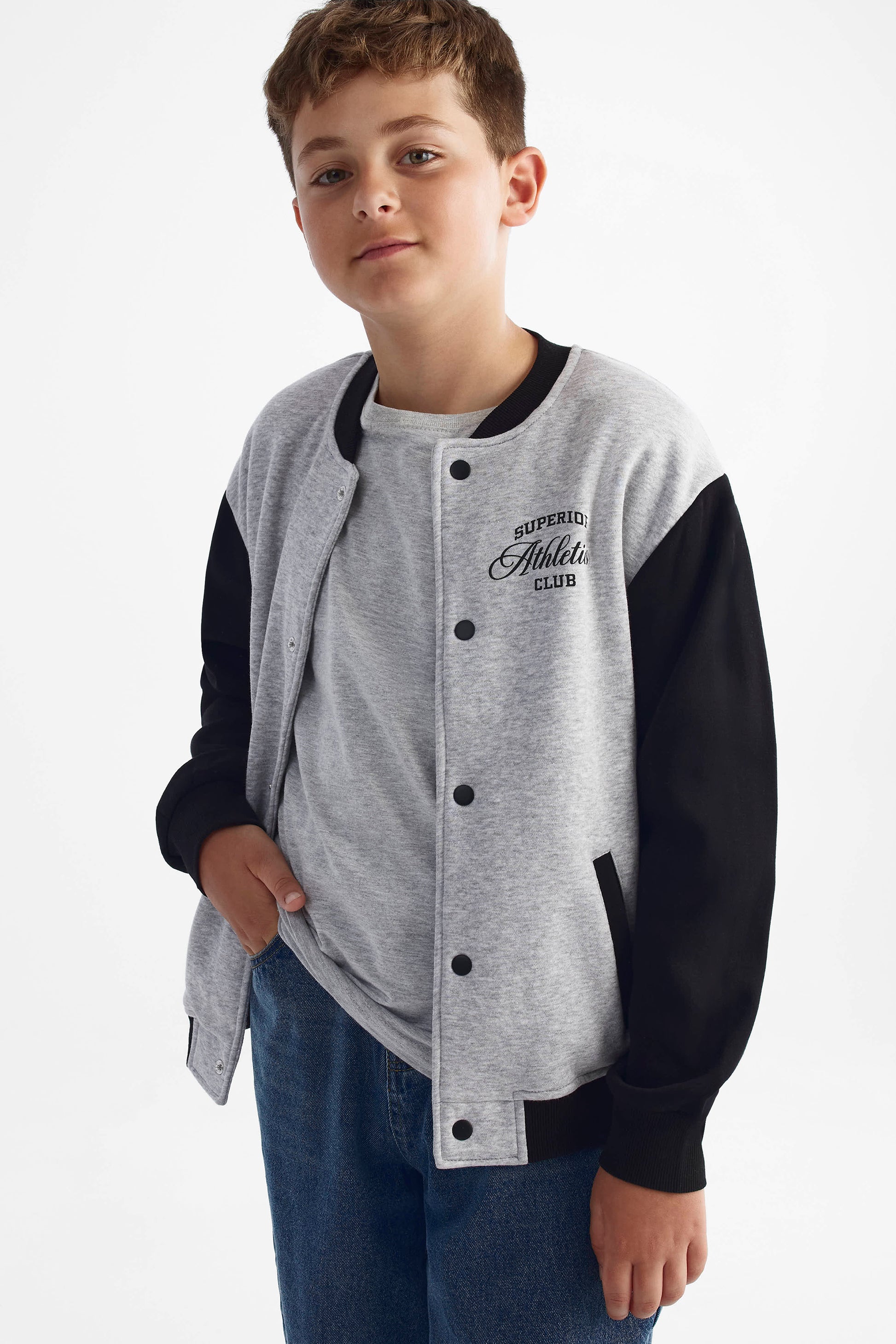 Veste ouatée à capuchon - Ado garçon && GRIS MIXTE