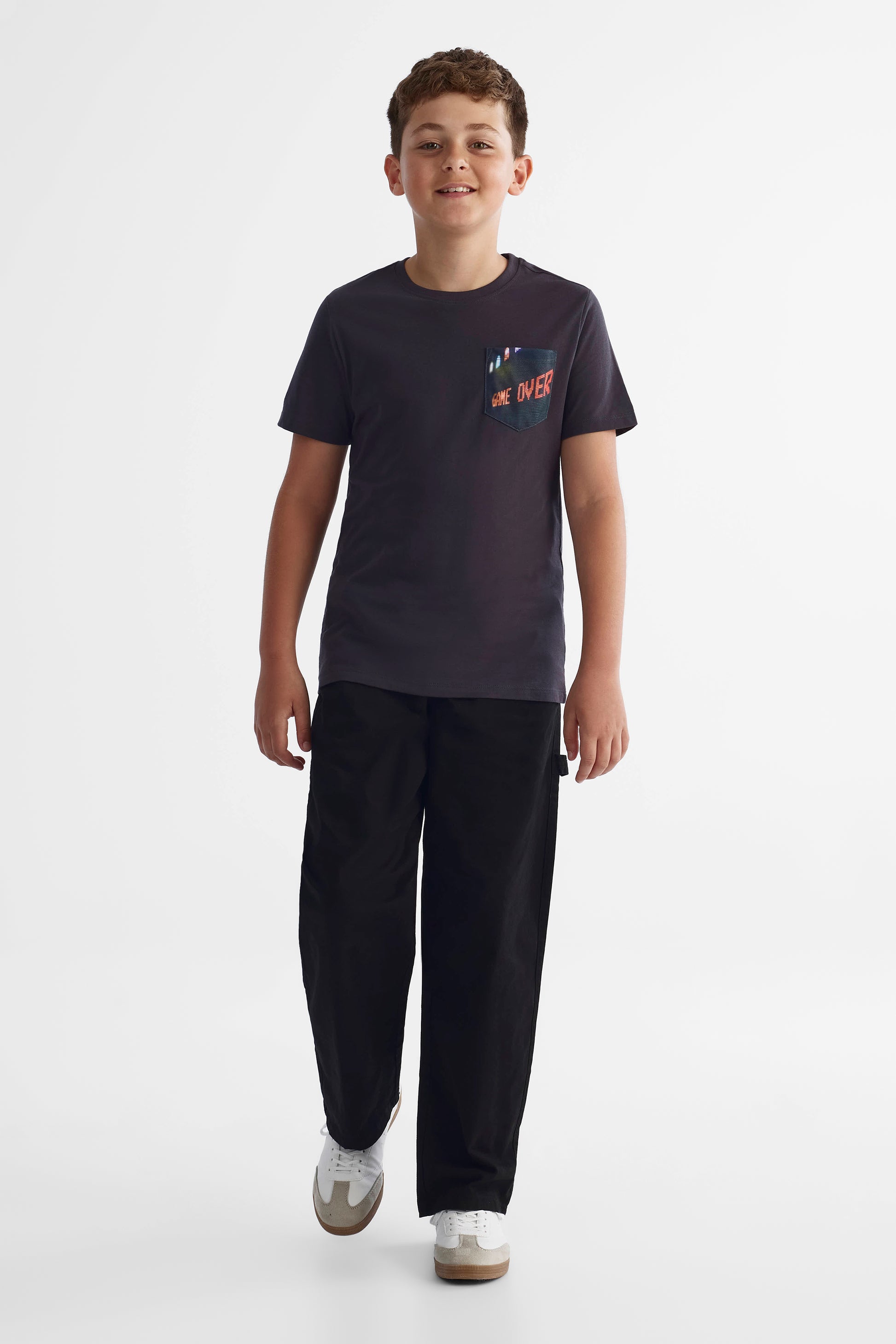 Pantalon chino en twill - Ado garçon && NOIR