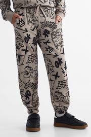 Pantalon ouaté douillet - Ado garçon && BEIGE/MULTI