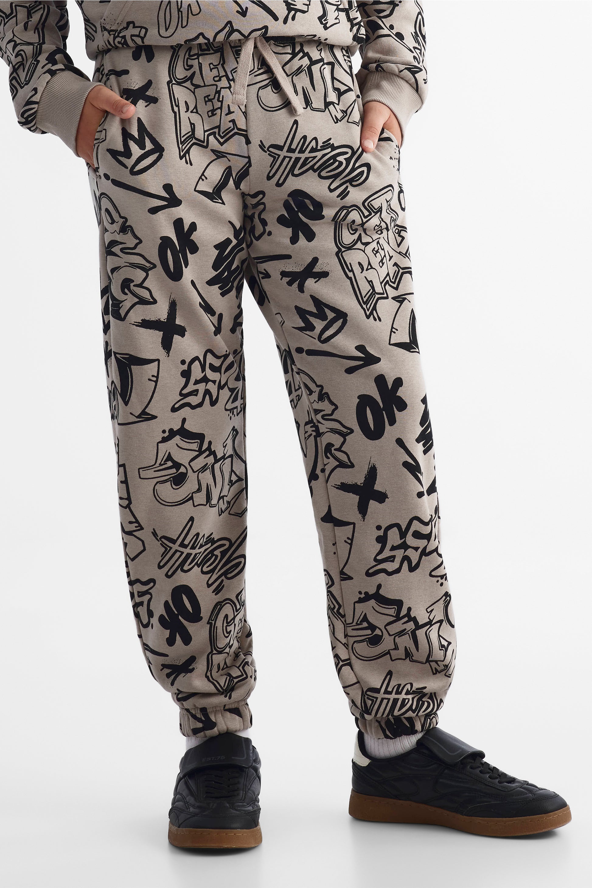 Pantalon ouaté douillet - Ado garçon && BEIGE/MULTI
