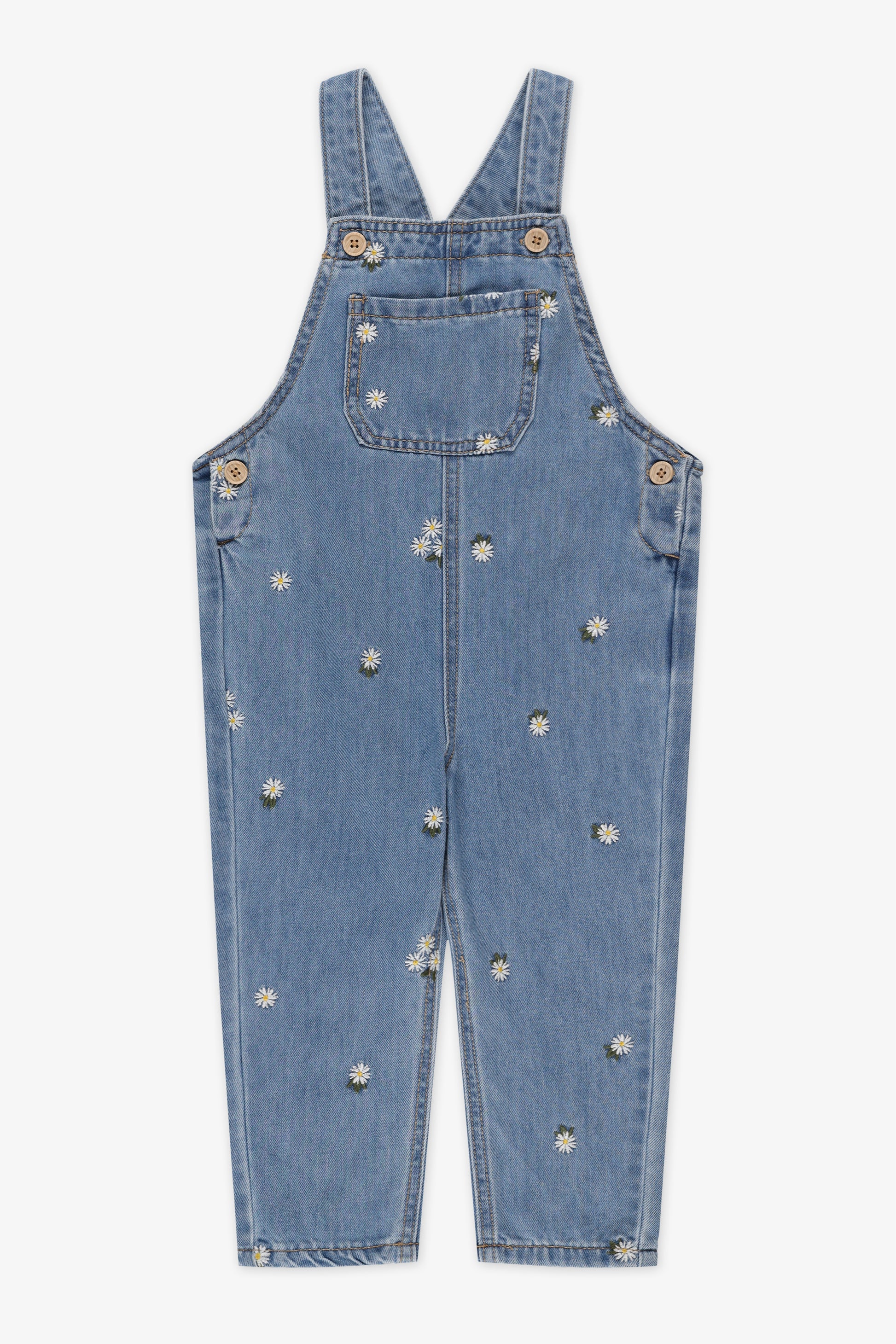 Salopette en denim douce - Bébé fille && DENIM MOYEN