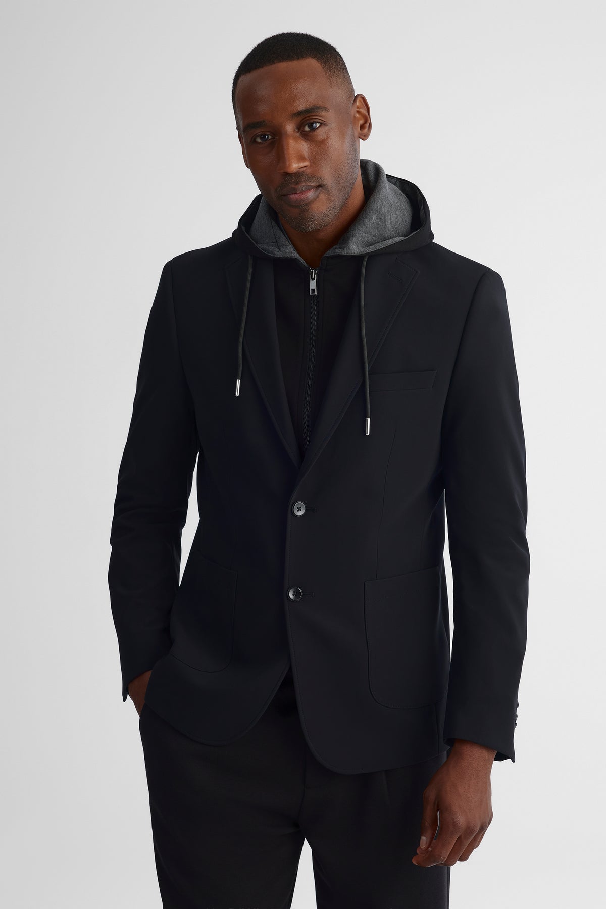 Veston AKA à capuchon détachable - Homme && NOIR