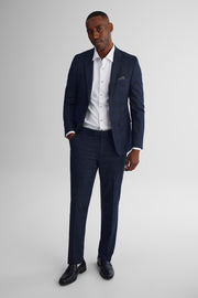 Veston à carreaux AKA - Homme && BLEU MARINE