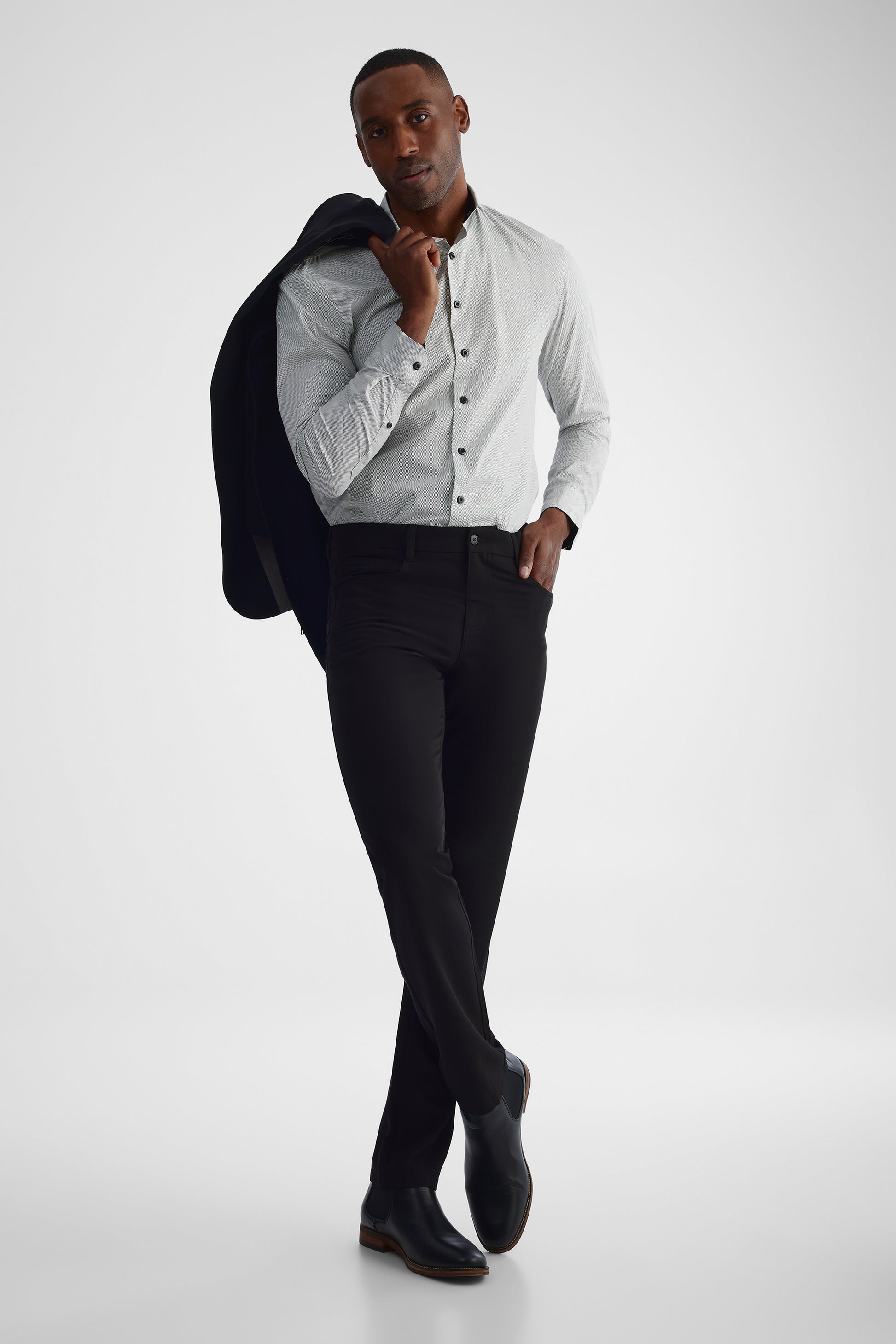 Chemise imprimée AKA - Homme && NOIR
