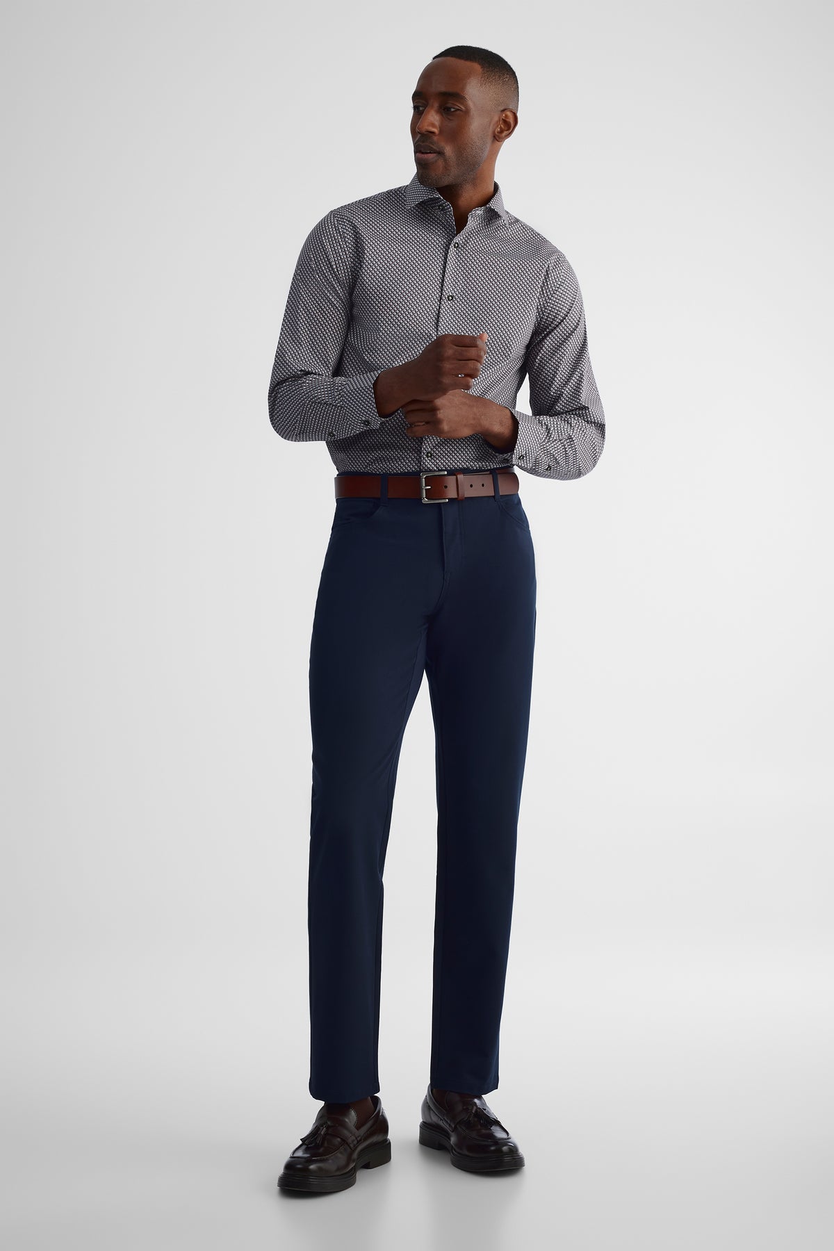 Chemise coton extensible AKA - Homme && OLIVE