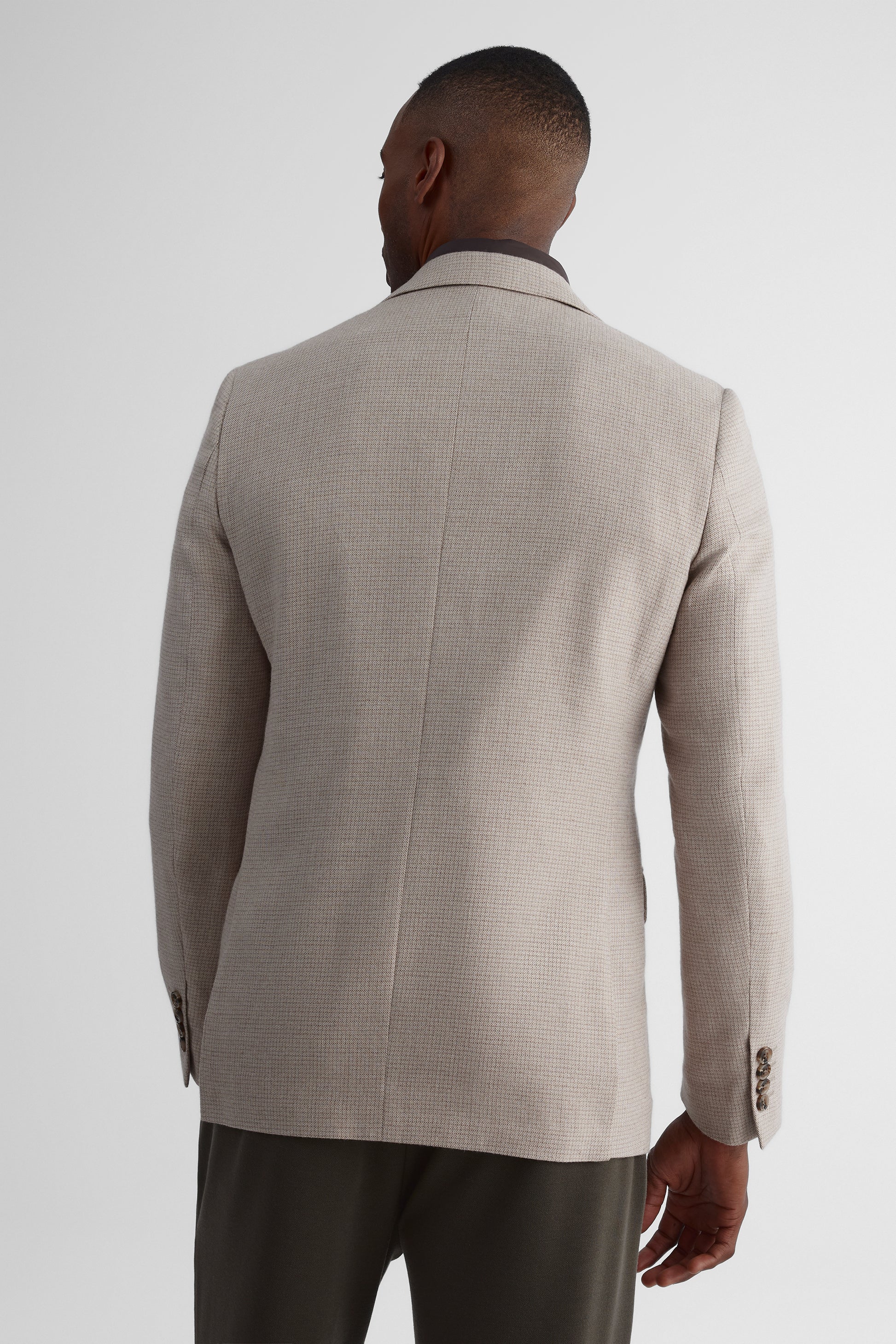 Veston pied-de-poule AKA - Homme && SABLE