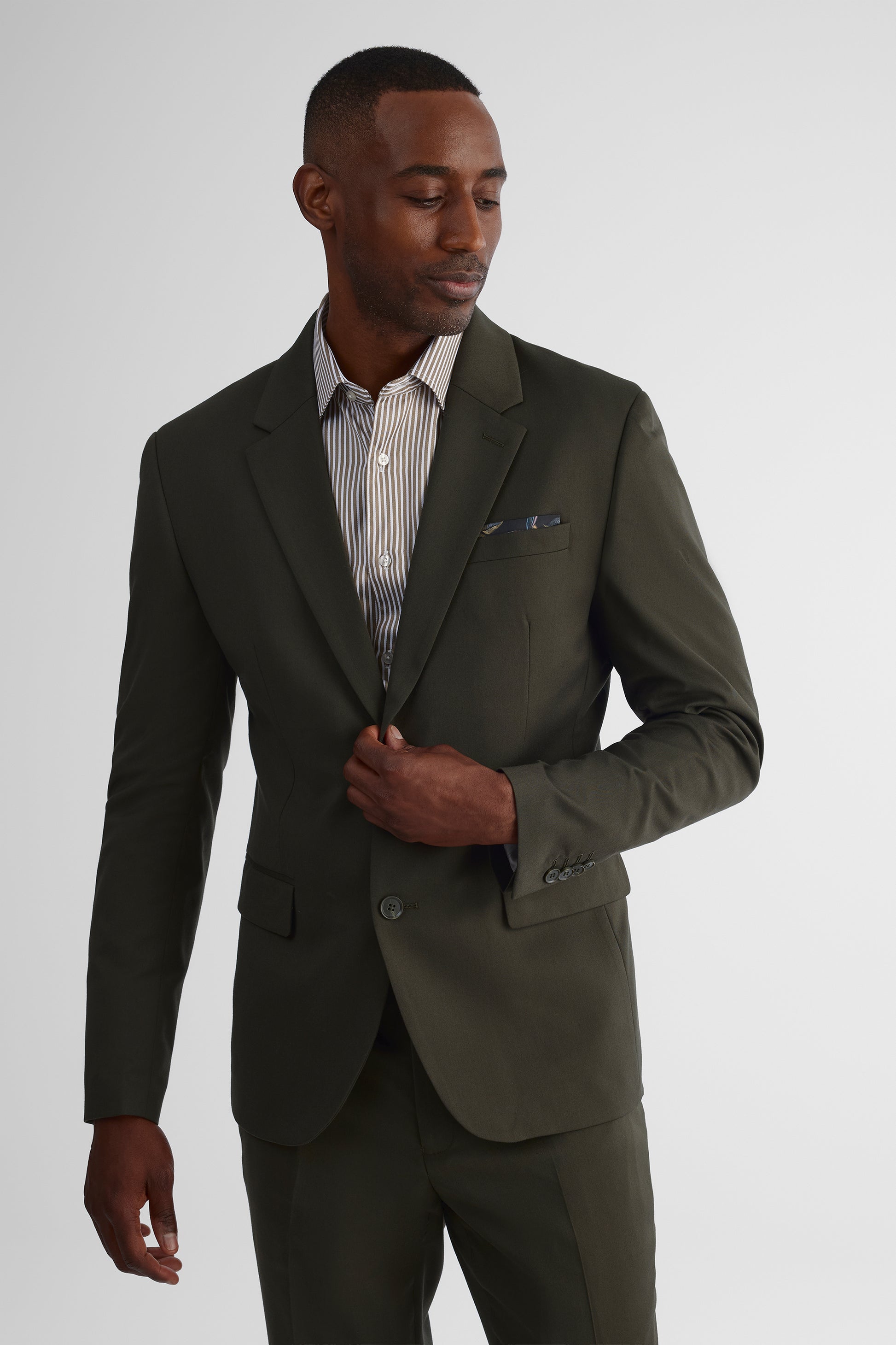 Veston uni extensible AKA - Homme && OLIVE