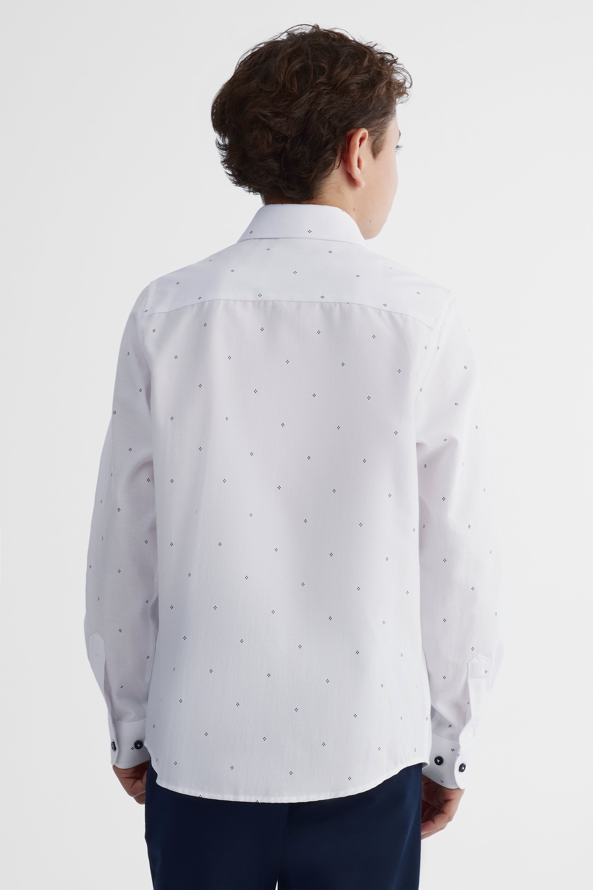 Chemise AKA à motif poplin - Ado garçon && BLANC