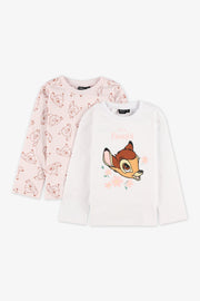 Paquet de 2 chandails Bambi - Bébé fille && ROSE