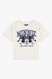 T-shirt Minnie Mouse - Enfant fille && IVOIRE