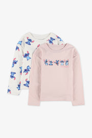 Paquet de 2 chandails Lilo & Stitch - Enfant fille && ROSE