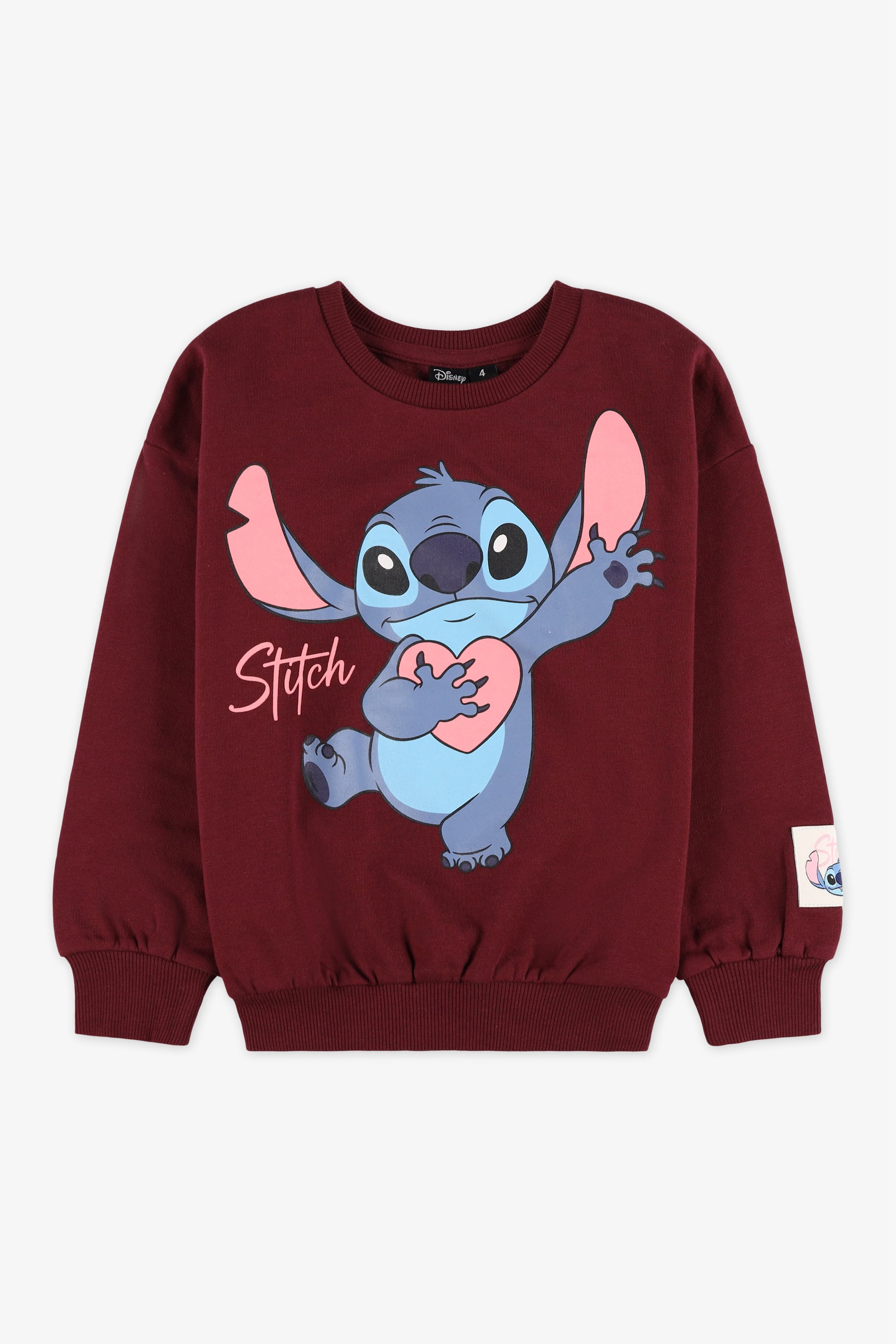 Chandail ouaté Lilo & Stitch - Enfant fille && BOURGOGNE