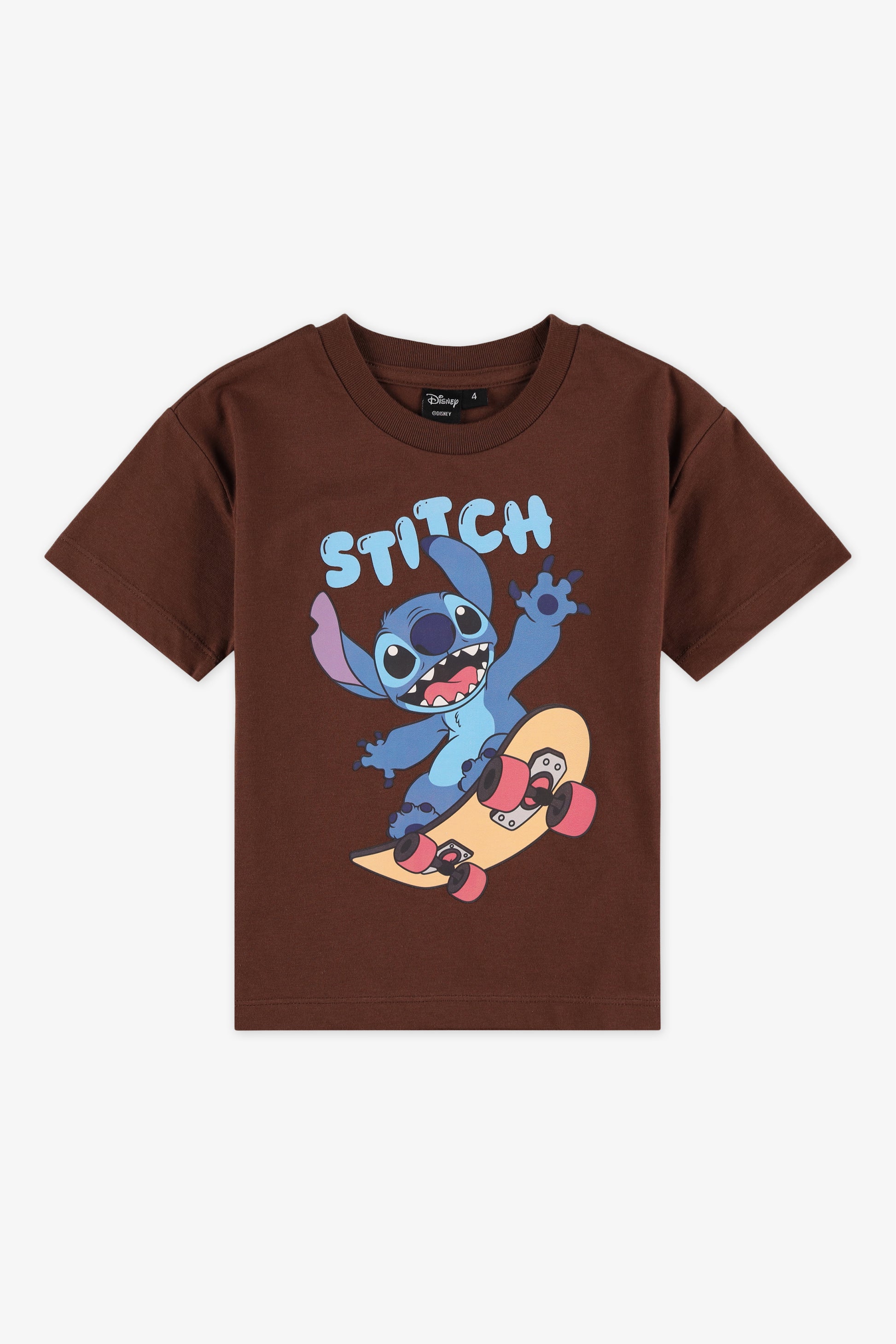T-shirt Lilo & Stitch - Enfant garçon && BRUN