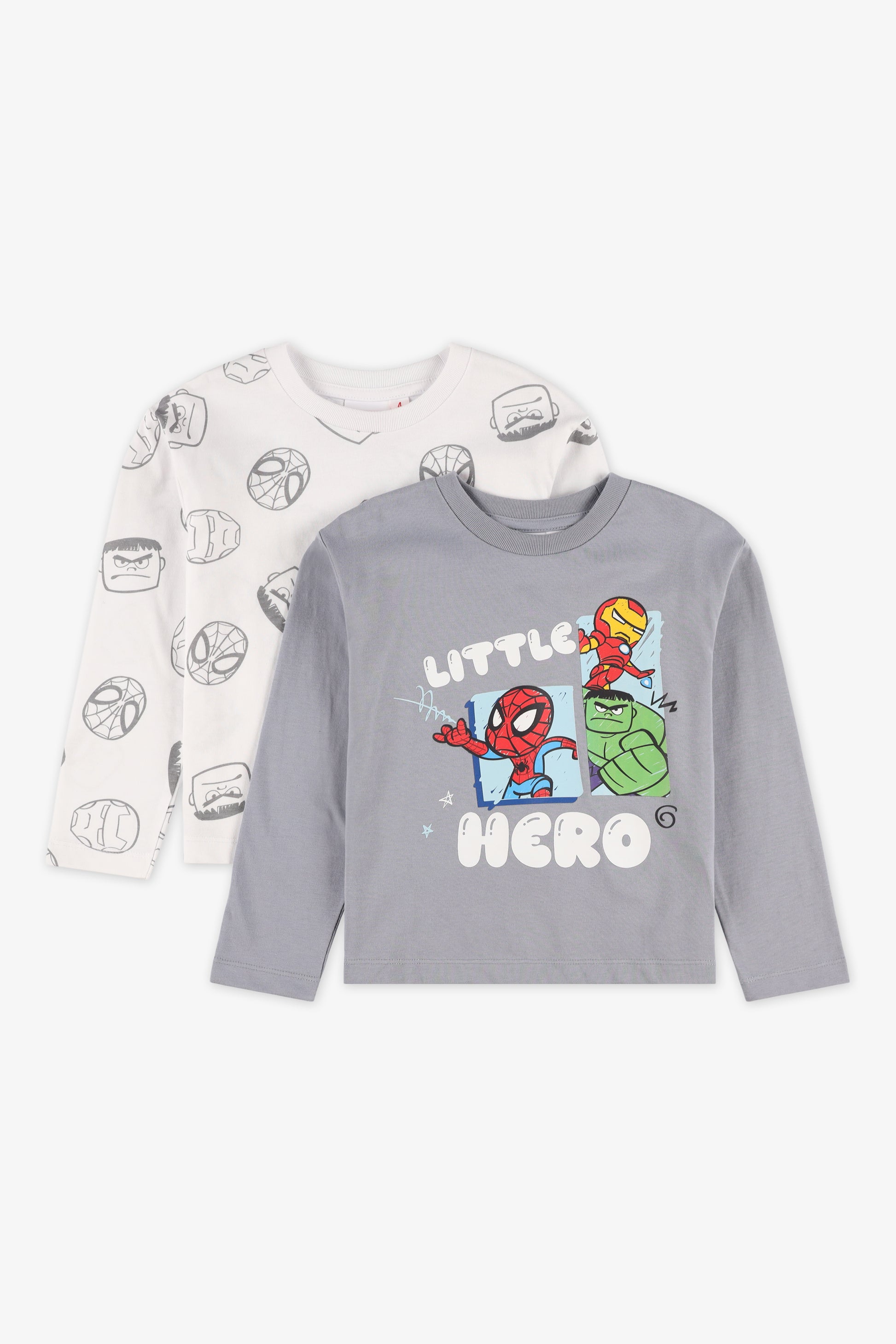 Paquet de 2 chandails Marvel - Enfant garçon && GRIS