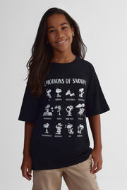T-shirt Peanuts - Ado fille && NOIR