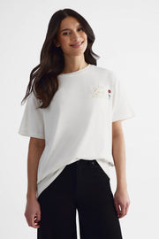 T-shirt La Belle et la Bête - Femme && BLANC CASSÉ
