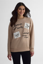 Chandail ouaté Stitch - Femme && TAUPE