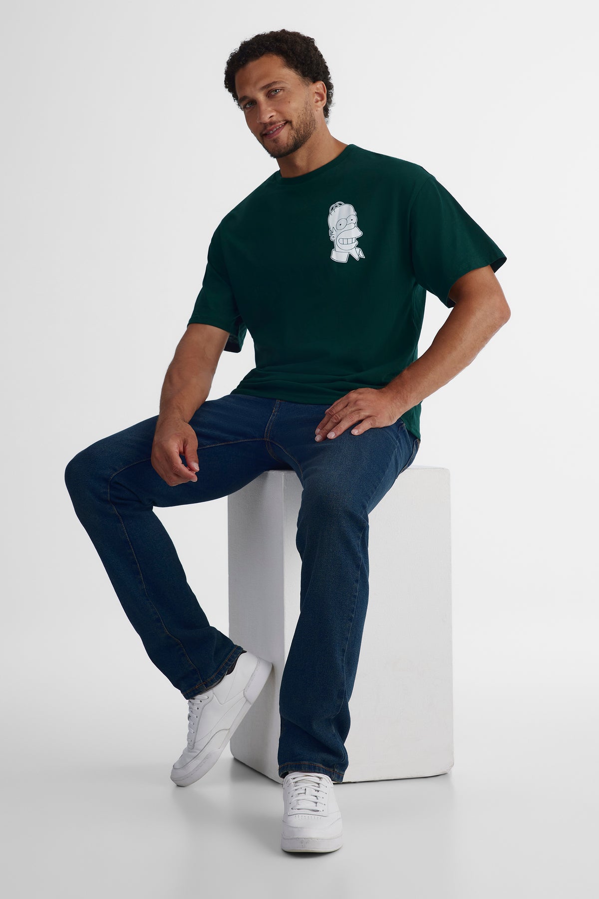 T-shirt licence Simpsons - Homme && VERT FORET