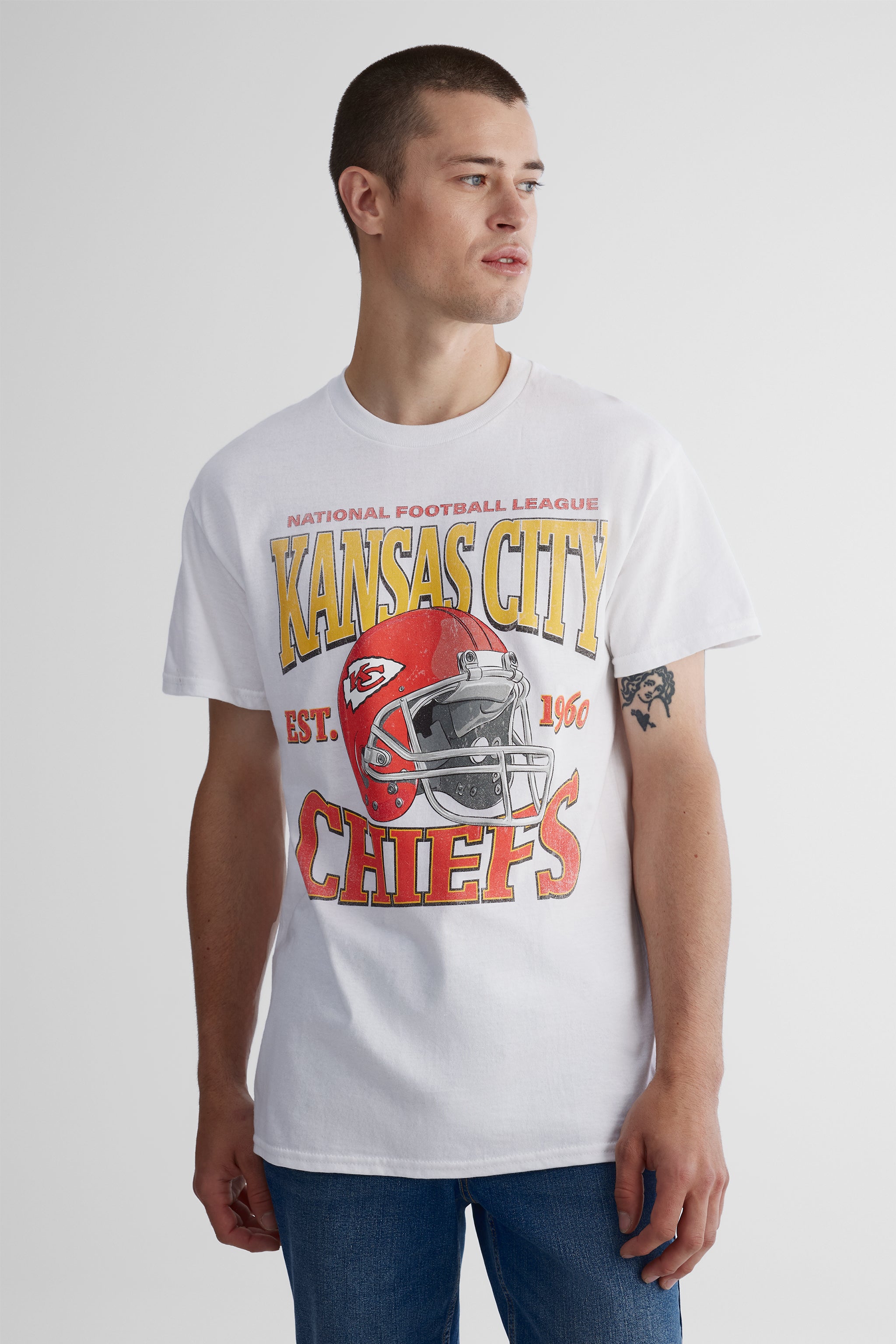 T-shirt Kansas City Chiefs - Homme && BLANC