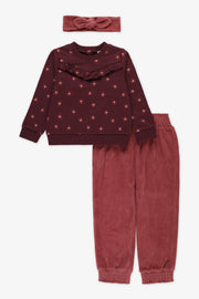Ensemble 3 morceaux avec bandeau - Bébé fille && ASSORTIES