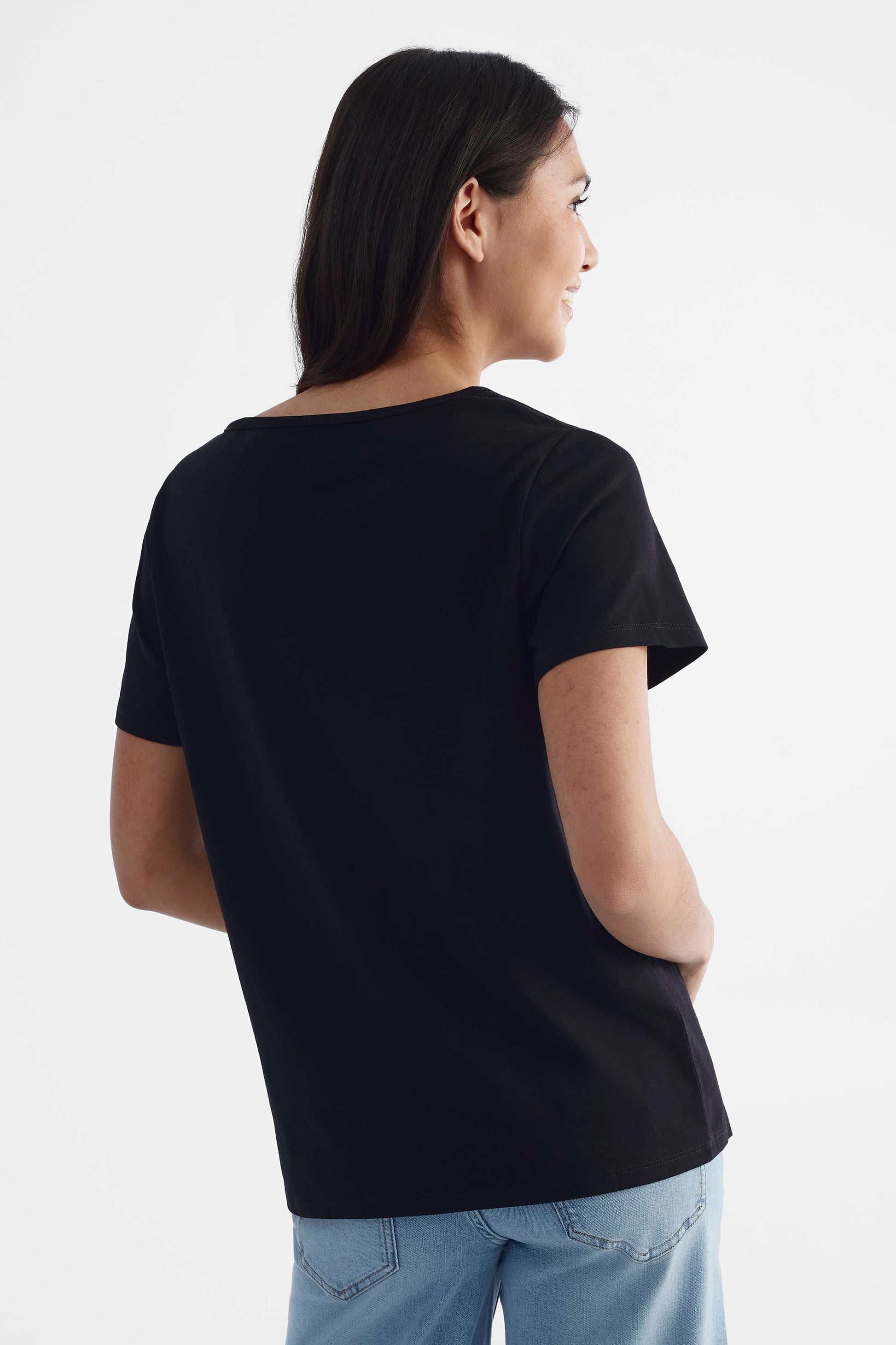 T-shirt trouvaille coupe ample - Femme && NOIR