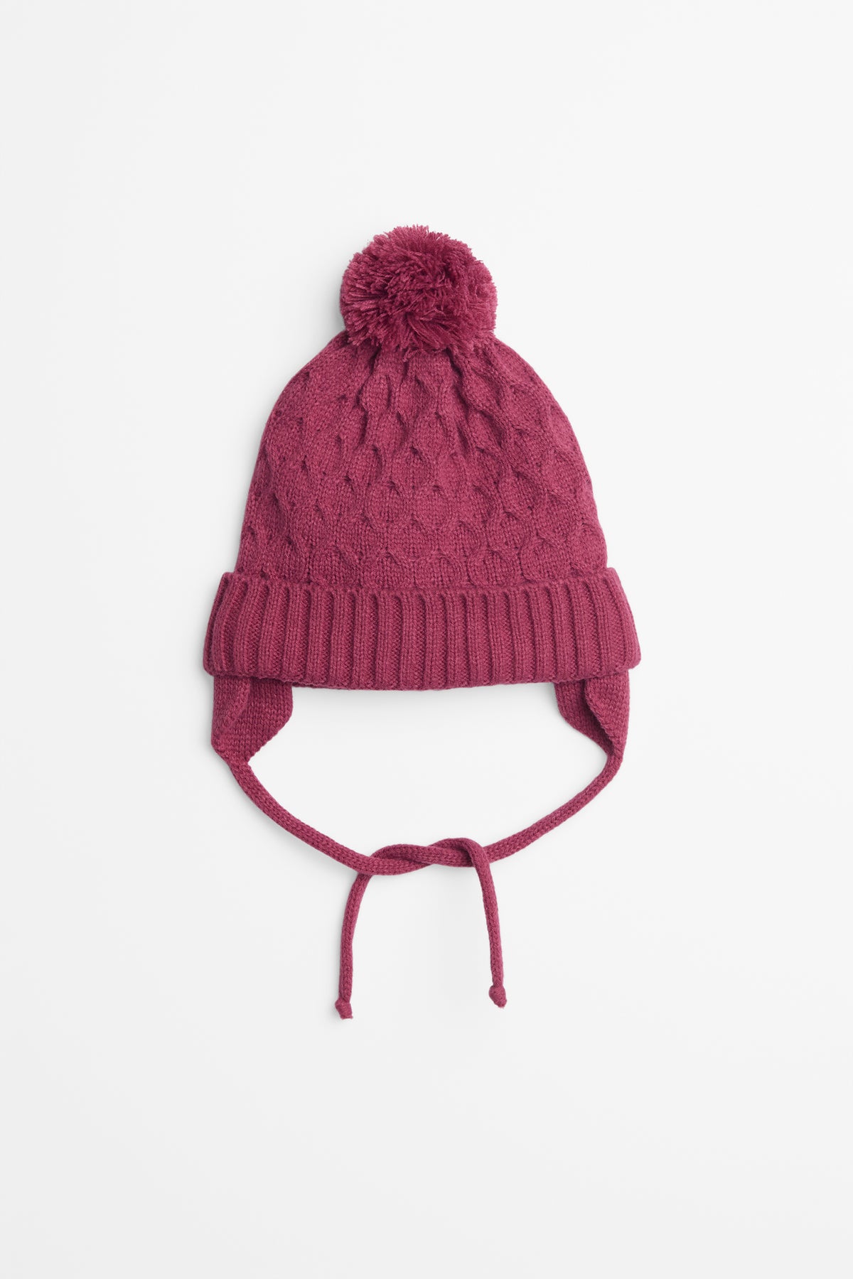 Tuque tricotée pour bébé - Bébé fille && ROSE CENDRE