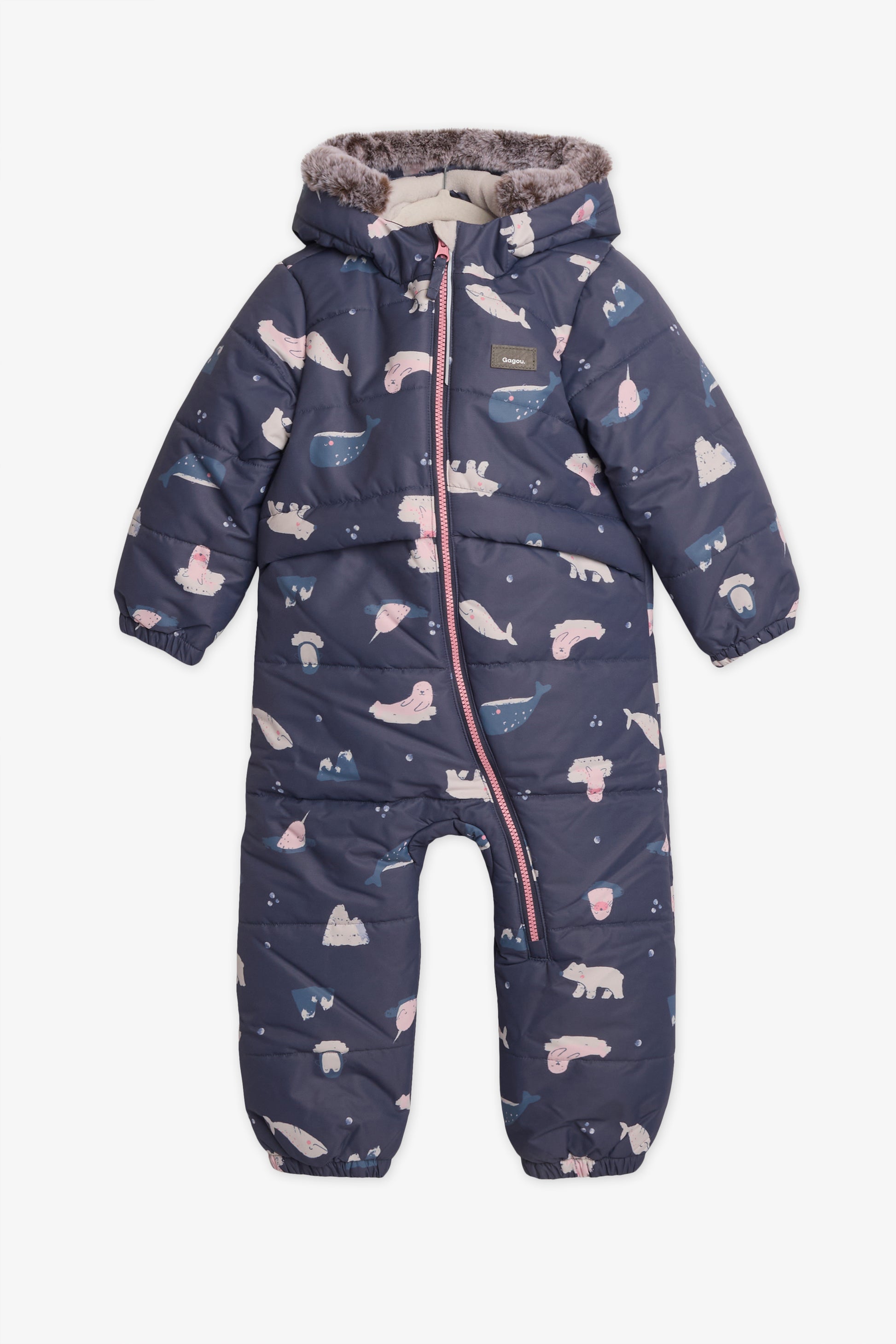 Habit une pièce douillet - Bébé fille && MARIN/MULTI