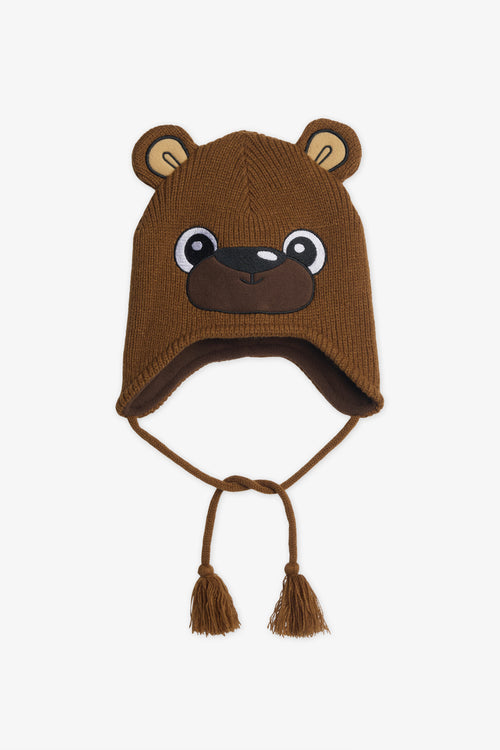 Tuque péruvienne colorée - Enfant garçon && BRUN