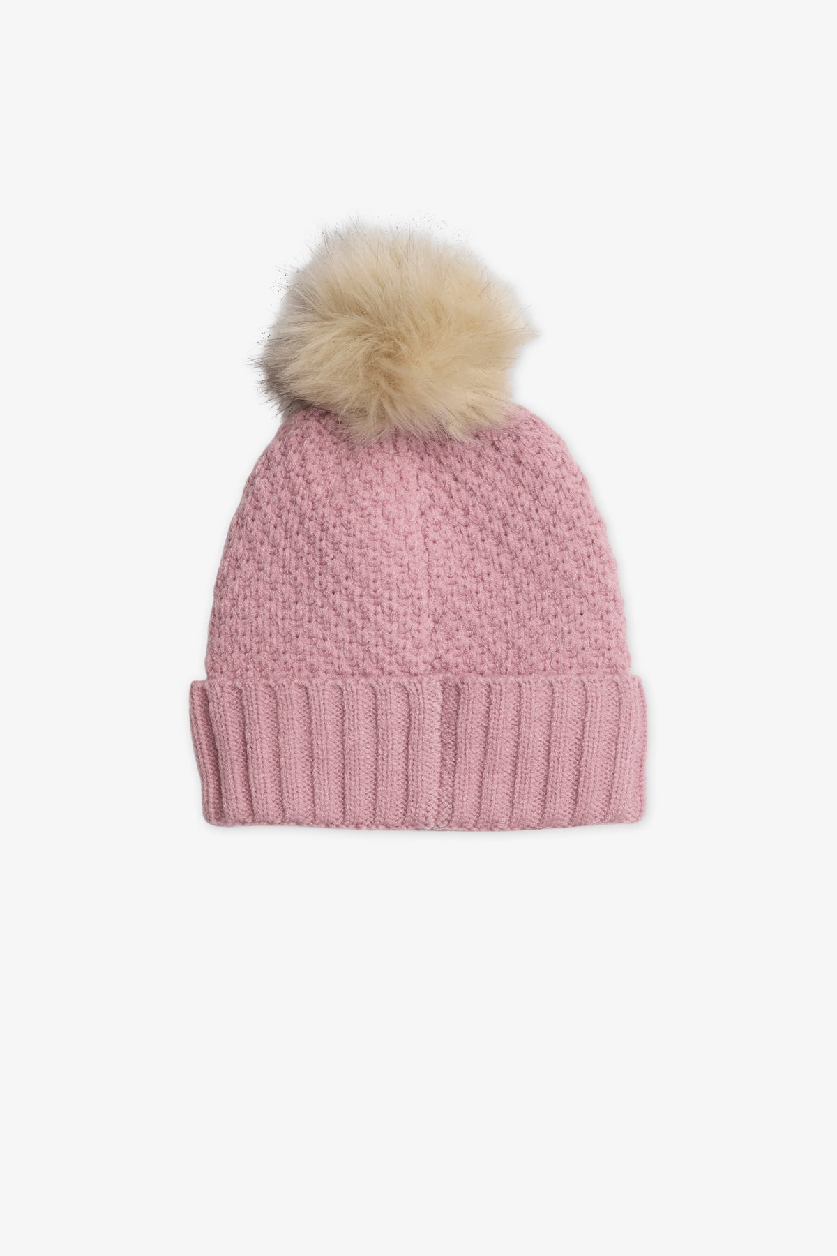 Tuque tricotée d'hiver - Ado fille && ROSE