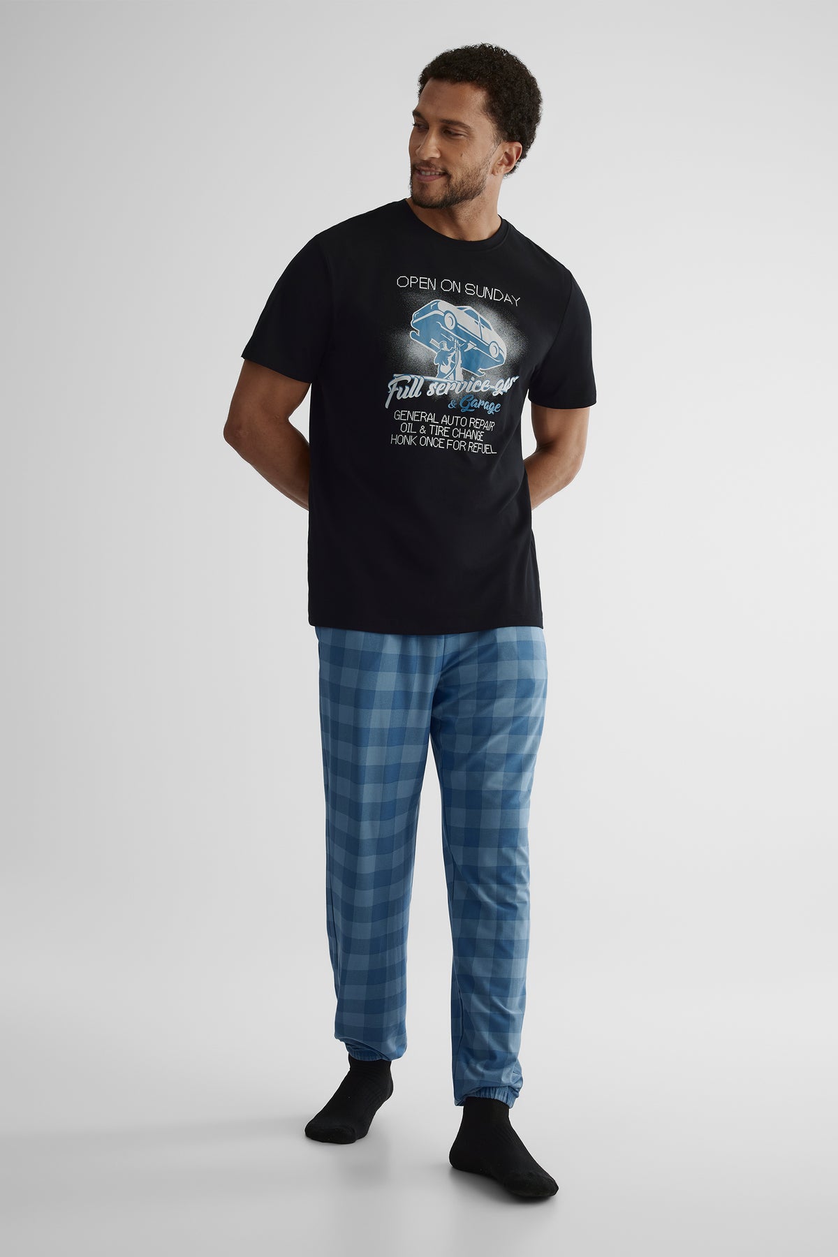T-shirt à manches courtes - Homme && NOIR